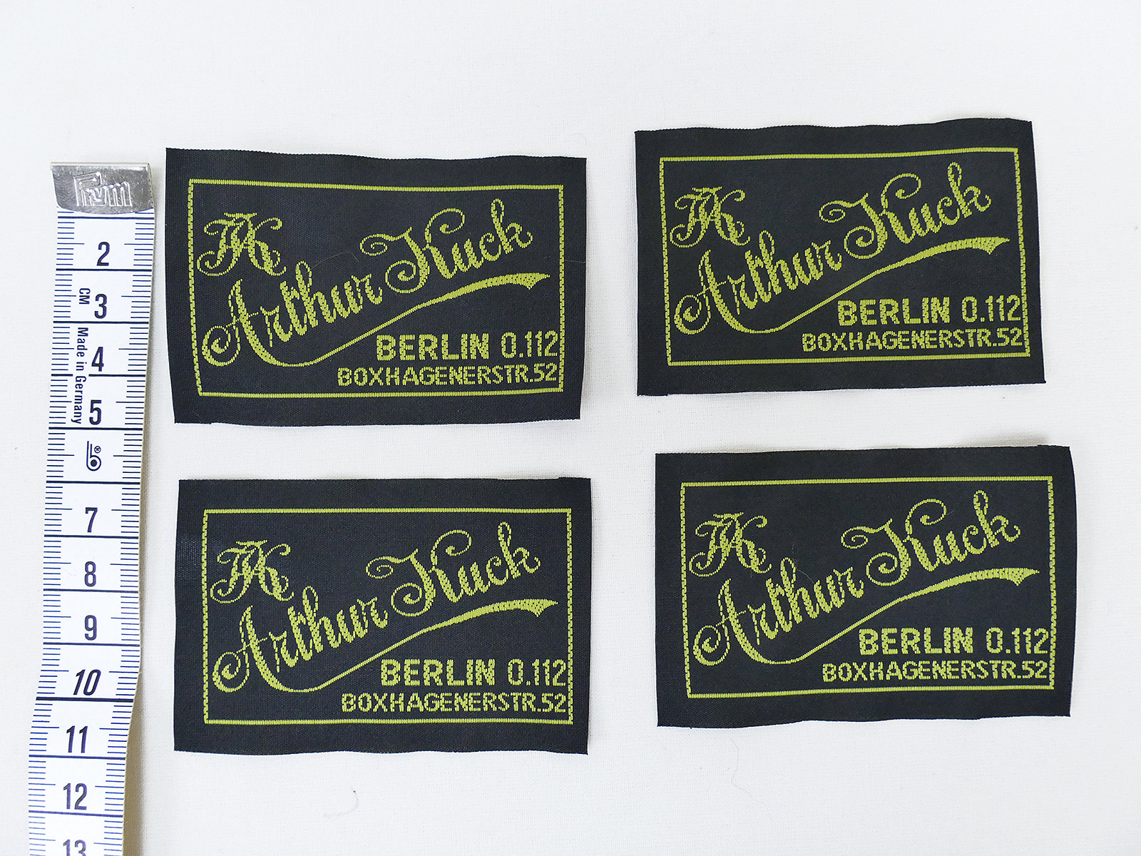 Satz 4x Schneider Etikett Bekleidungs Etiketten Herstelleretikett für Uniform Feldbluse