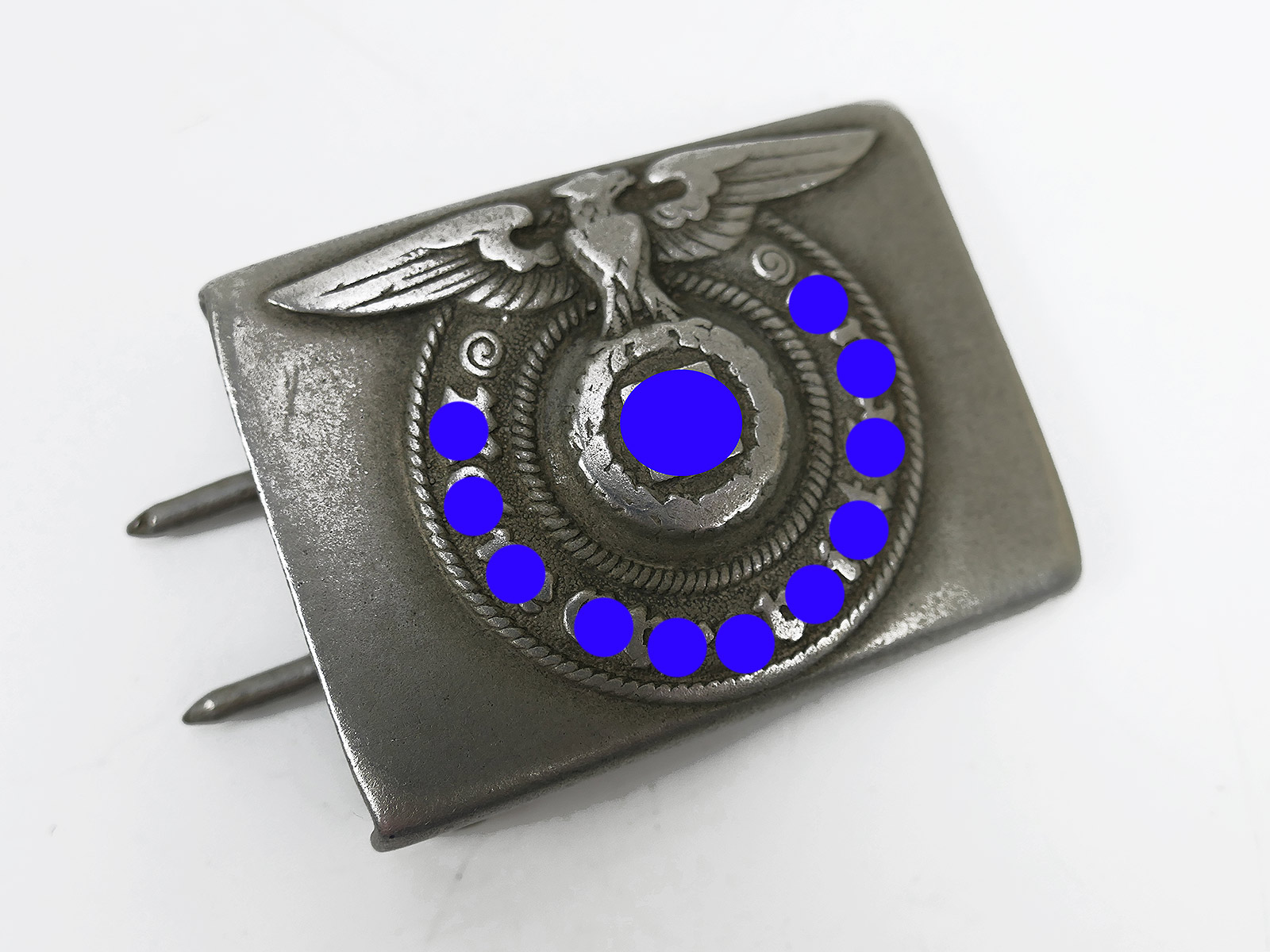 Waffen SS RZM 822/38 Koppelschloss Aluminium mit toller Patina stärker getragen Waffen SS RZM 822/38 Koppelschloss Aluminium mit toller Patina stärker getragen