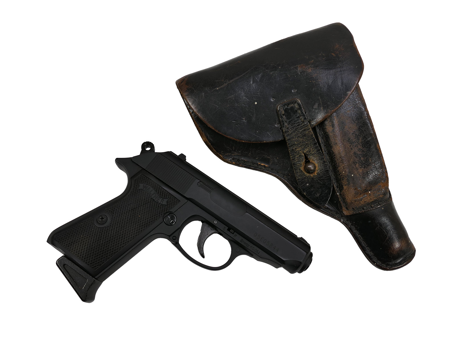 Pistolentasche Polizei Kurzpistole Kal. 7.65 PPK mit 6mm Blowback Pistole Taschenfüller Keine Funktion
