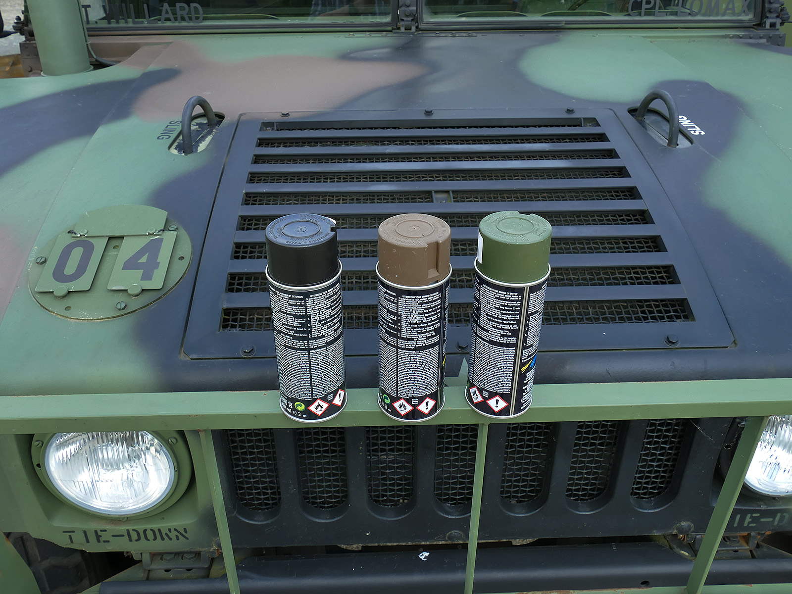 400ml Farbe, Grundpreis 25,00 €/L, Restaurations Farbe MATT Nato Tarnfarbe H1 Humvee Hummer