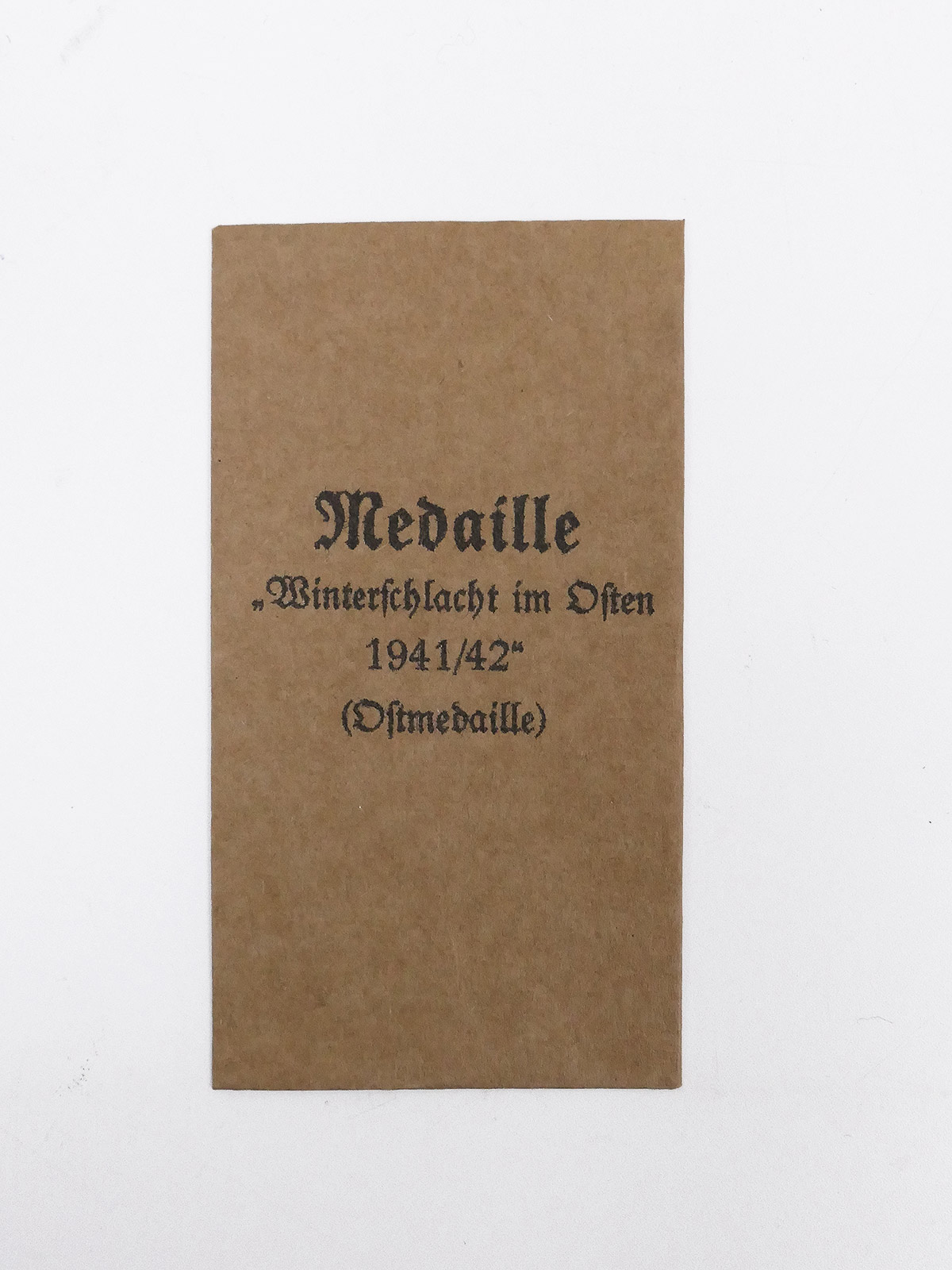 Verleihungstüte für Orden + Auszeichnungen - Variante Medaille Ostmedaille Winterschlacht im Osten