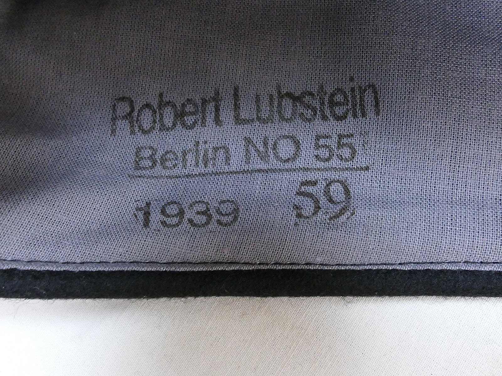Wehrmacht Schwarzes Panzer Schiffchen Offizier Lubstein