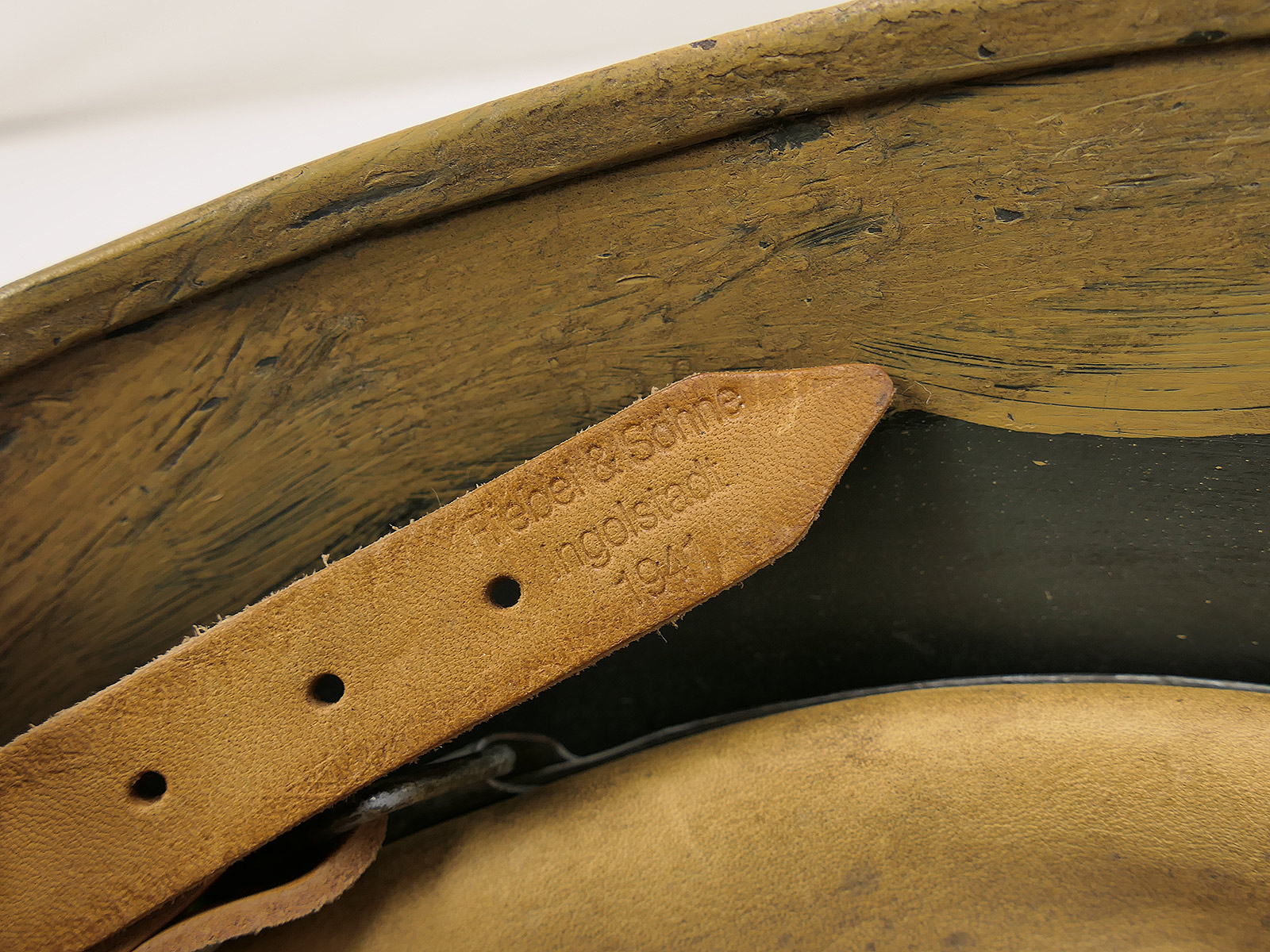 Wehrmacht DAK Afrikakorps Stahlhelm TYP M35 mit Helmfutter Gr.58 Tropenhelm BATTLE WORN