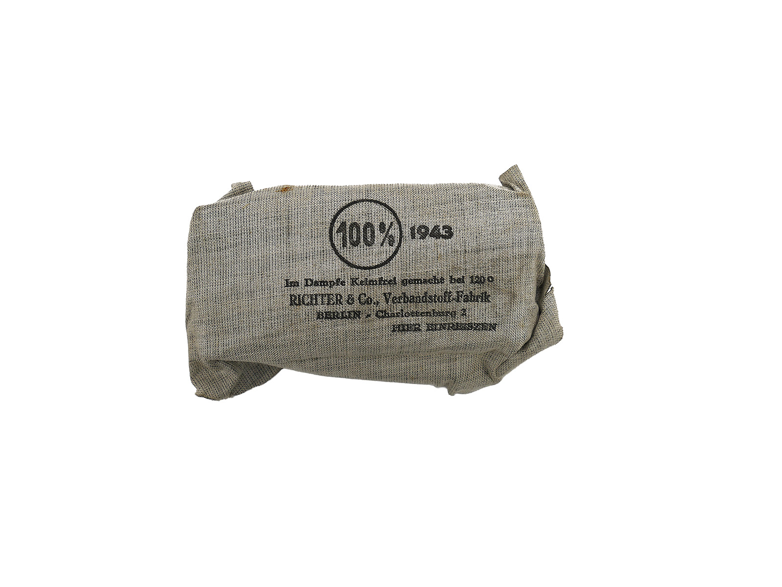 Wehrmacht Verbandpäckchen 1943 Erste Hilfe WK2 Feldbluse Verbandkasten 12x7cm