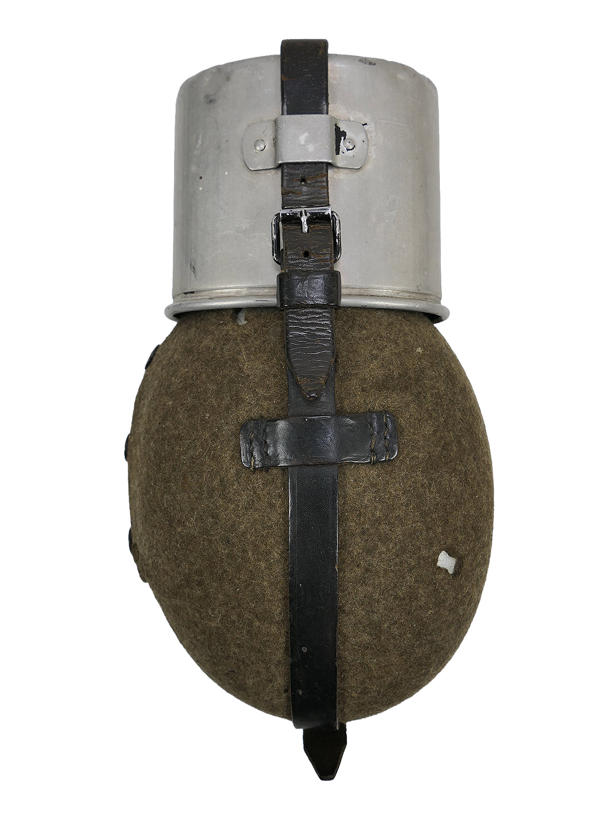 Wehrmacht Feldflasche ESB40 mit Original Alu Becher WAL39  COLLECTION BATTLE WORN