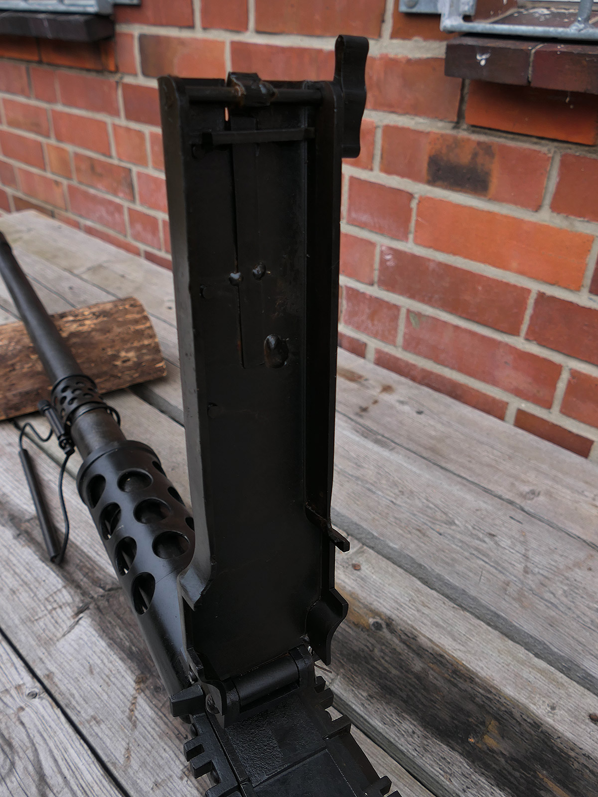 #A Browning Machine Gun MG Cal. 50 M2 Jeep Lafette Tripod - Modell - 1:1 Metall Nachbau Lauf zerlegbar