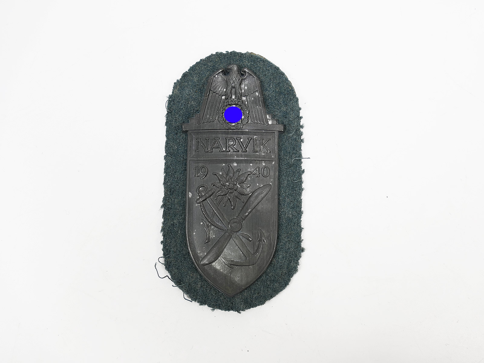 Wehrmacht Ärmelschild NARVIK 1940 Narvikschild Abzeichen Gebirgsjäger Norwegen TOP!