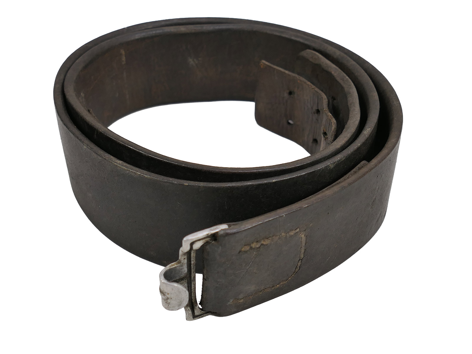 Wehrmacht / Luftwaffe Koppel / Koppelriemen Lederkoppel 98cm 1938 datiert COLLECTION BATTLE WORN