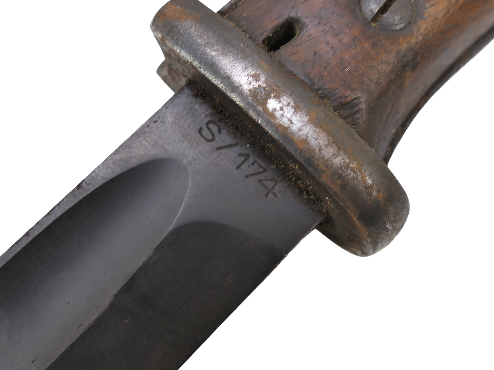 Wehrmacht Bajonett M84/98 S/174 1937 Karabiner K98 / Seitengewehr mit Scheide BATTLE WORN