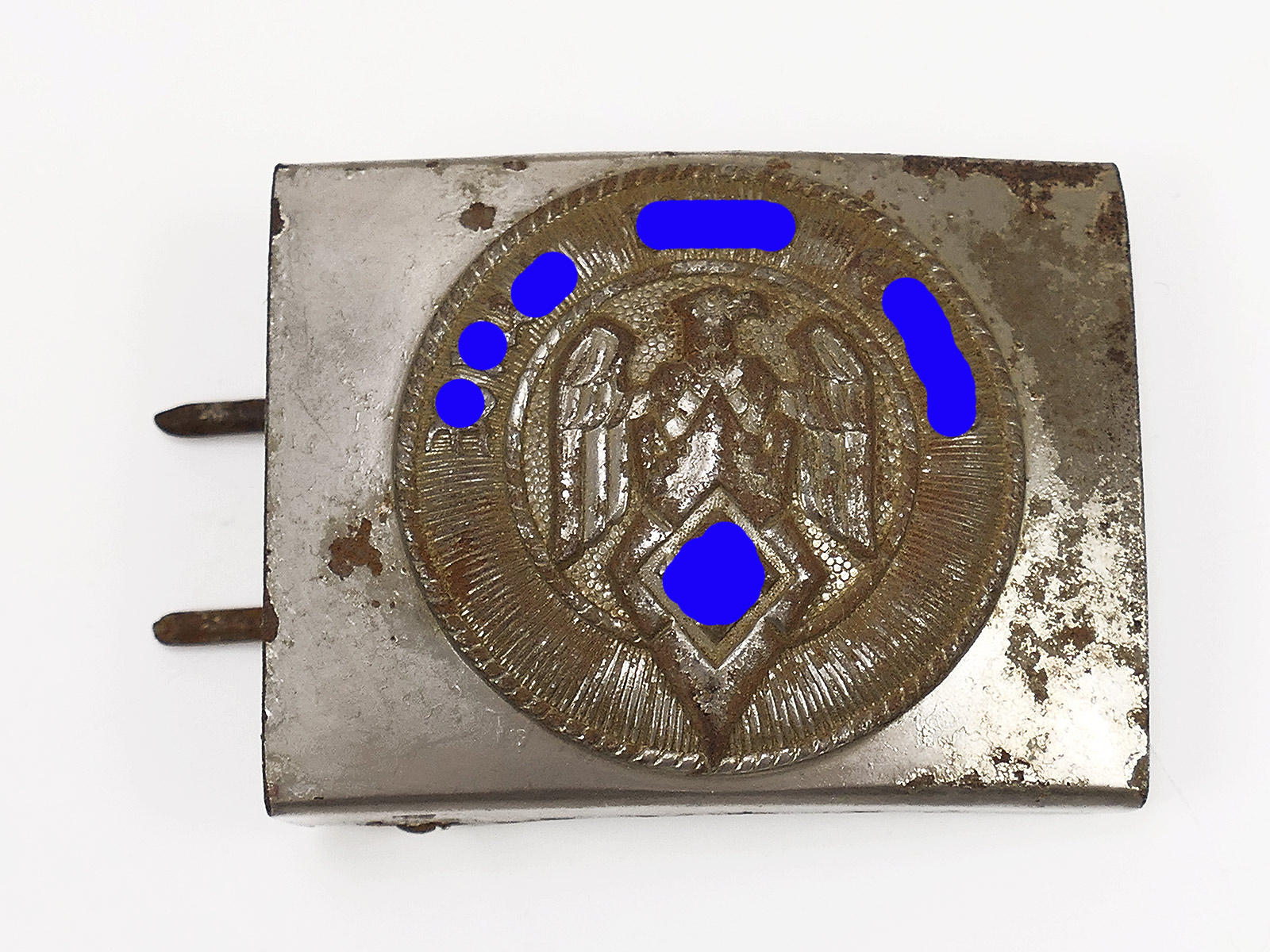 DACHBODENFUND Original HJ Eisen Hitlerjugend Koppelschloss RZM