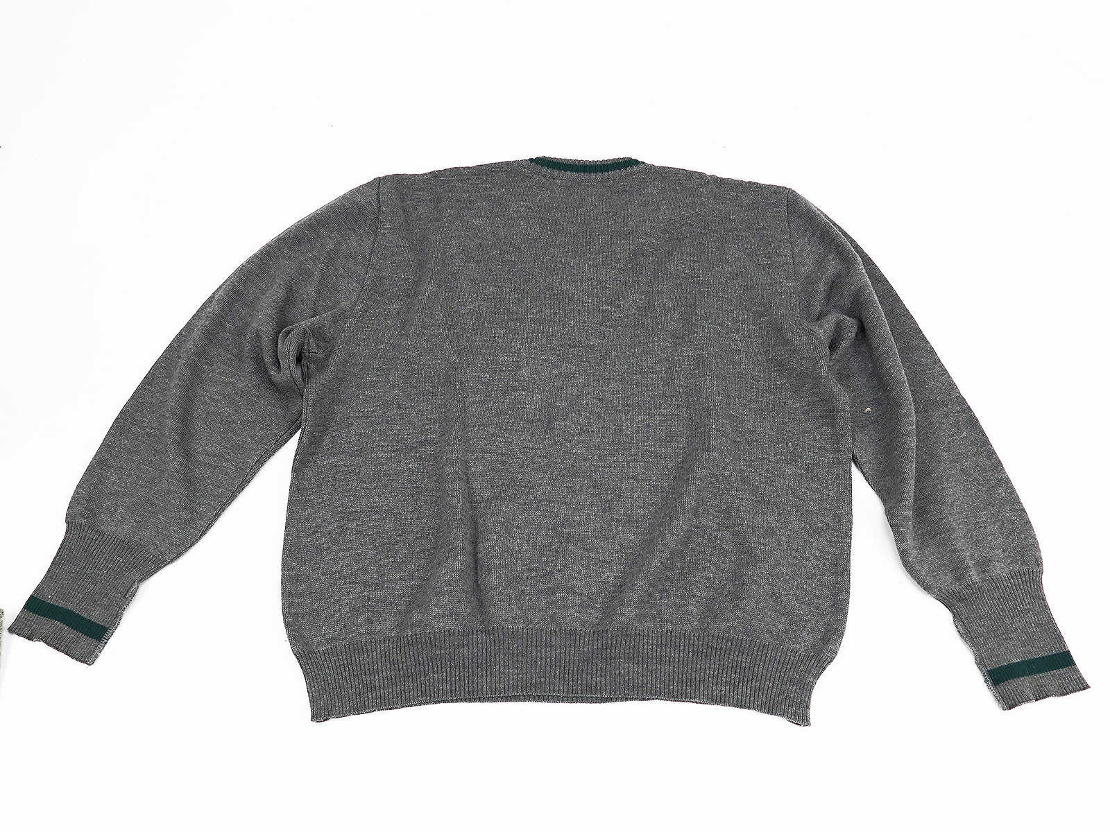 Einzelstück - Wehrmacht Schlupfjacke 36 Pullover Wollpullover mit V-Ausschnitt Gr.2 BATTLE WORN
