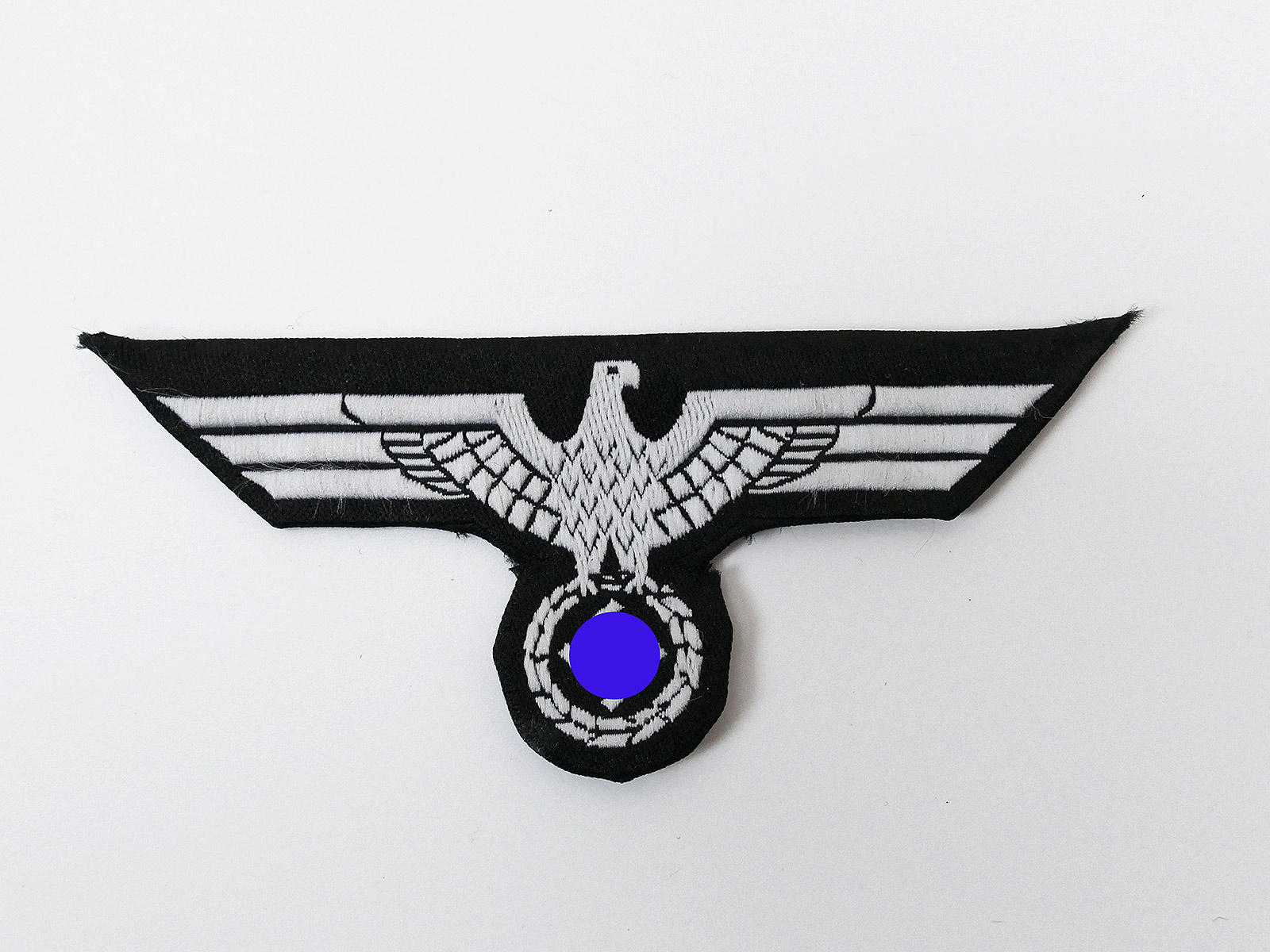 Panzer Uniform Brustadler gewebt für Panzerbluse Heer UV neutral ausgeschnitten und gefaltet