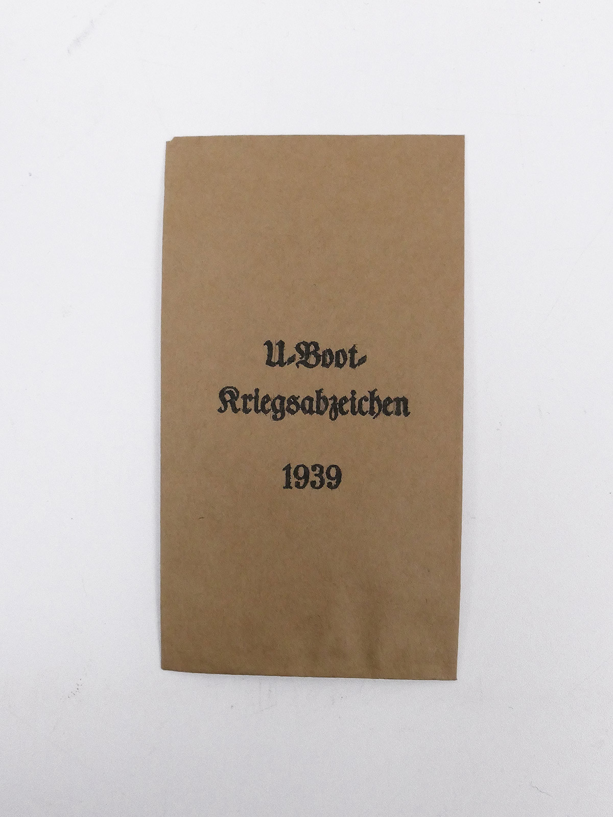 Verleihungstüte für Orden + Auszeichnungen - U-Boot Kriegsabzeichen 1939