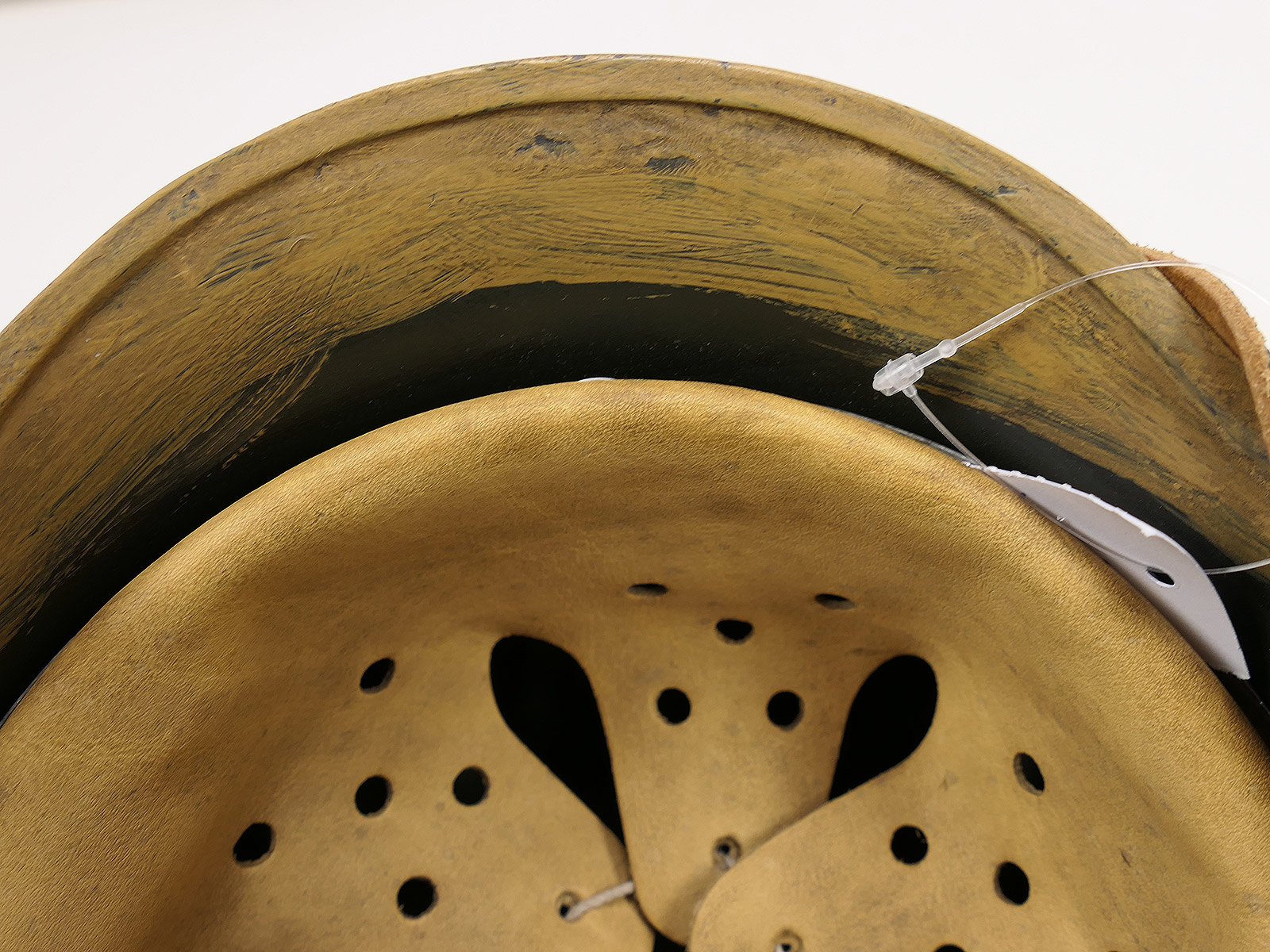 Wehrmacht DAK Afrikakorps Stahlhelm TYP M35 mit Helmfutter Gr.58 Tropenhelm BATTLE WORN