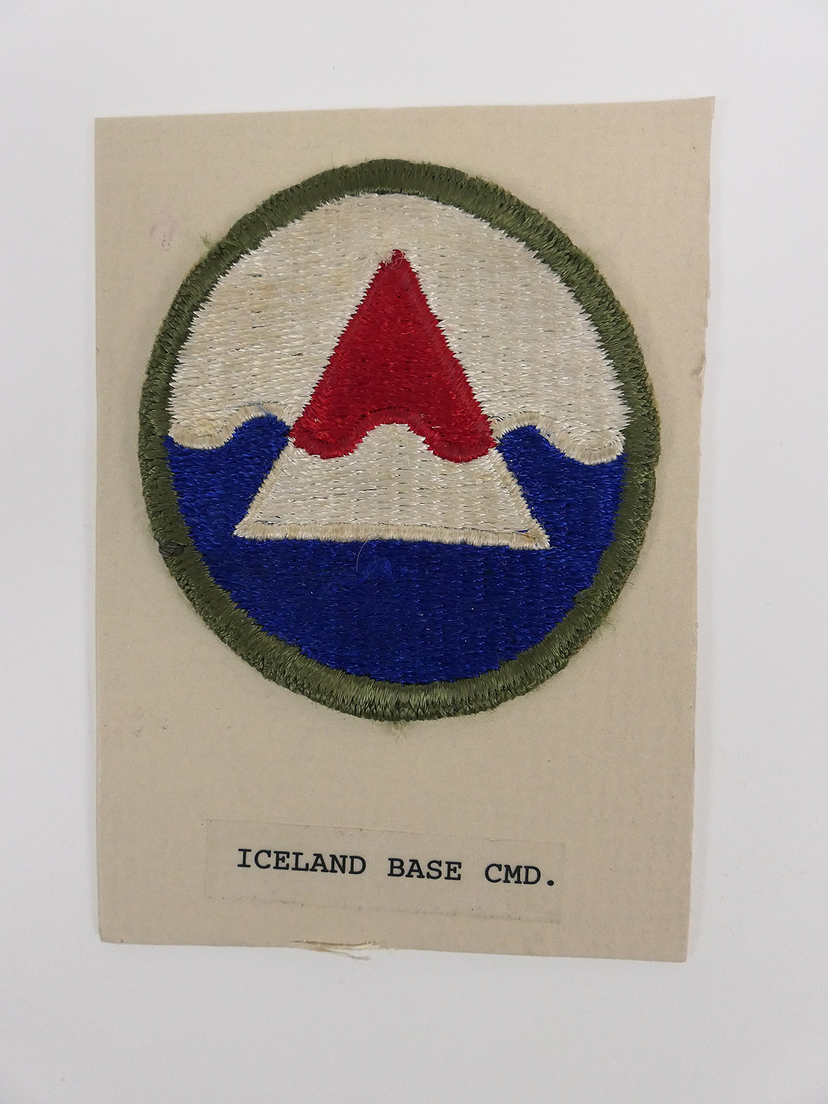 Original US ARMY WW2 Abzeichen Badge Iceland Base Command Patch - U.S. Command / Special Units