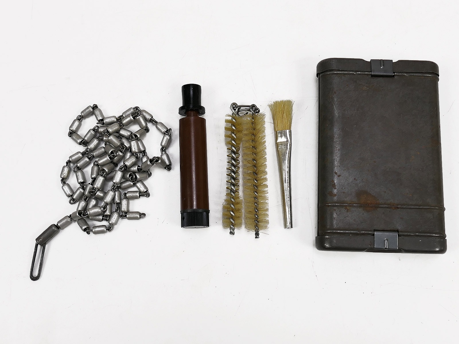 Einzelstück Wehrmacht Reinigungsgerät RG34 MUNDLOS 1938 Waffenreinigungsgerät mit Inhalt Kette ....