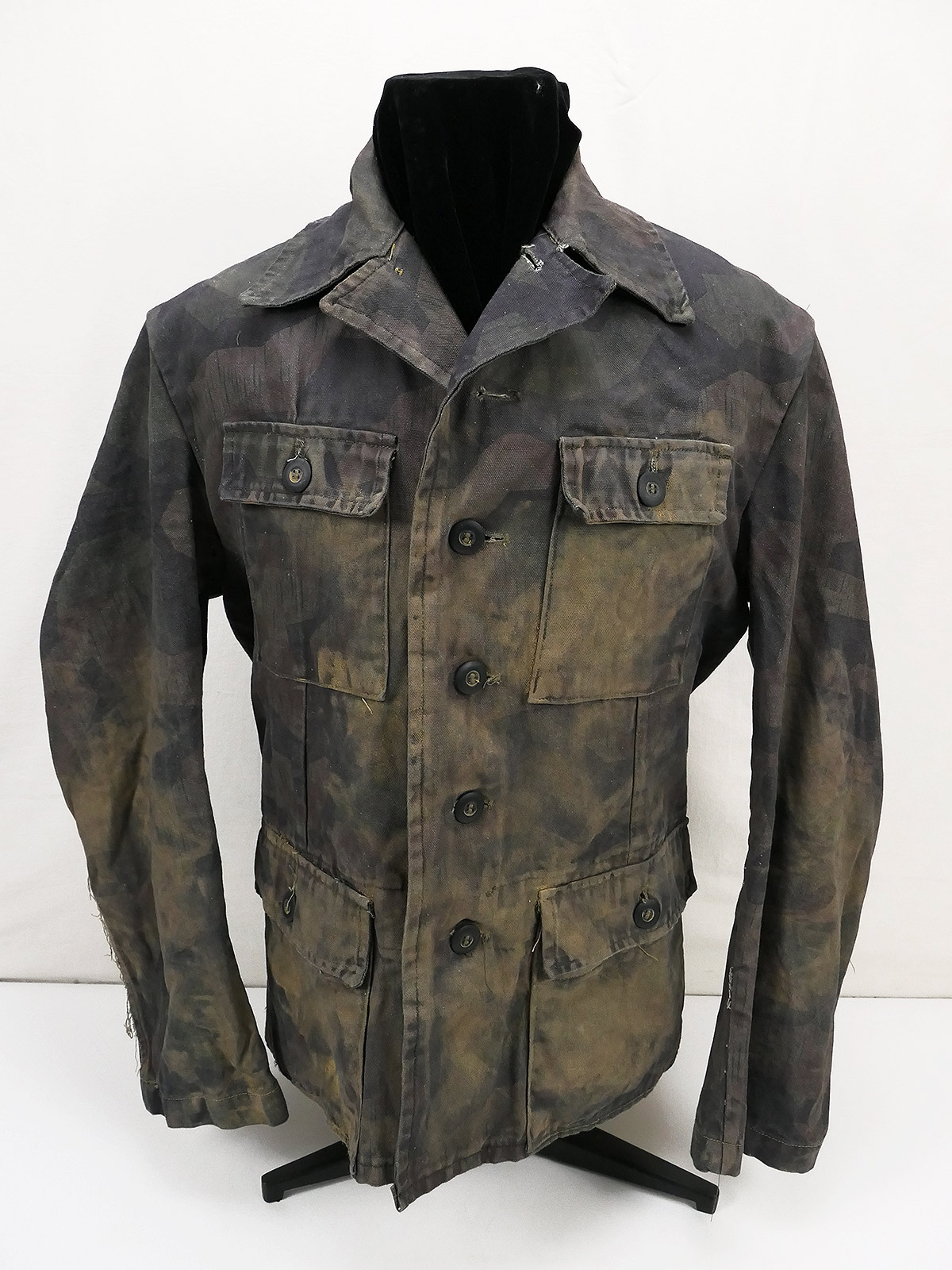Wehrmacht M43 Tarnjacke Feldbluse Viertaschenrock CARBON OVERPRINT MIX