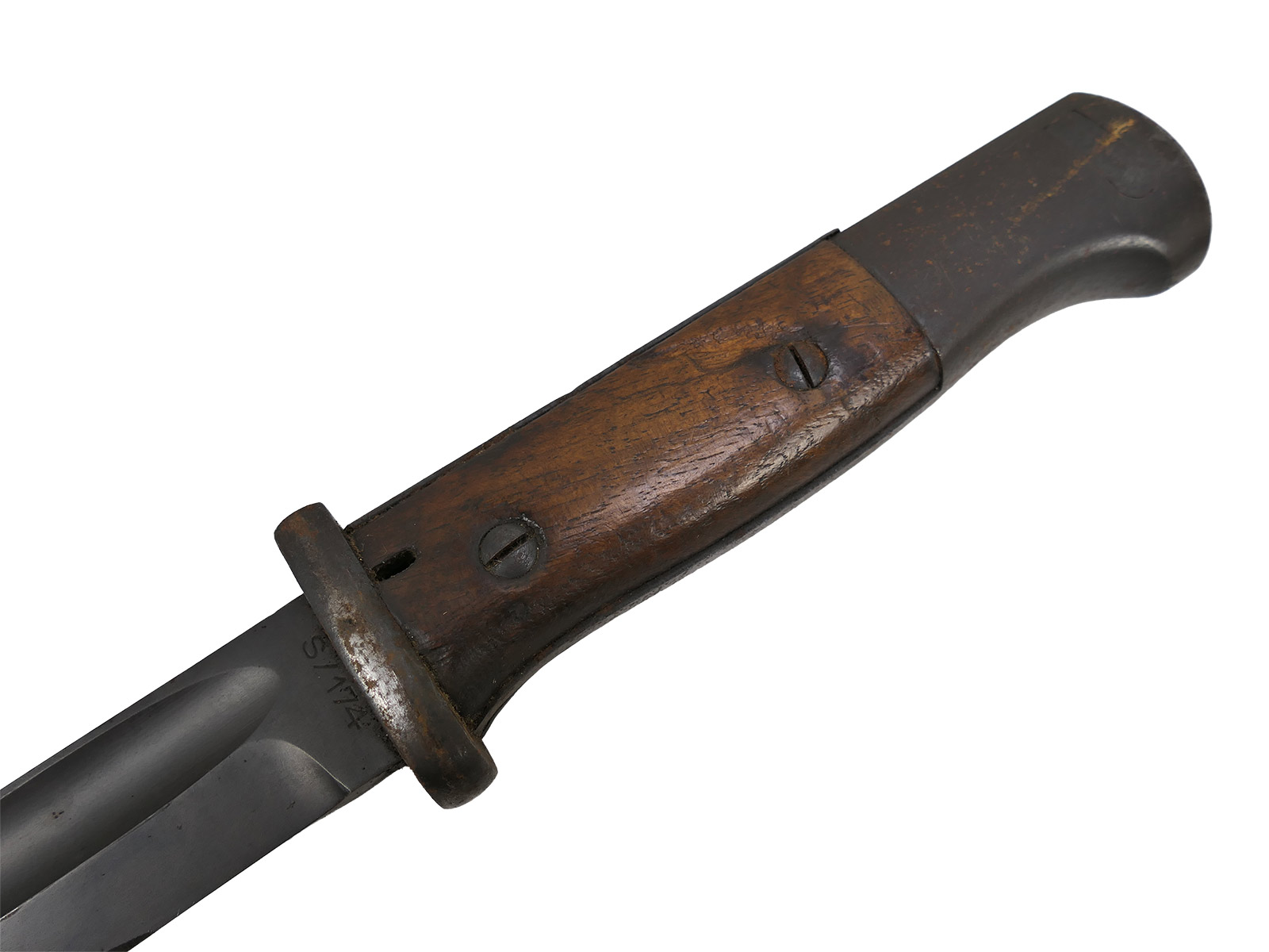 Wehrmacht Bajonett M84/98 S/174 1937 Karabiner K98 / Seitengewehr mit Scheide BATTLE WORN