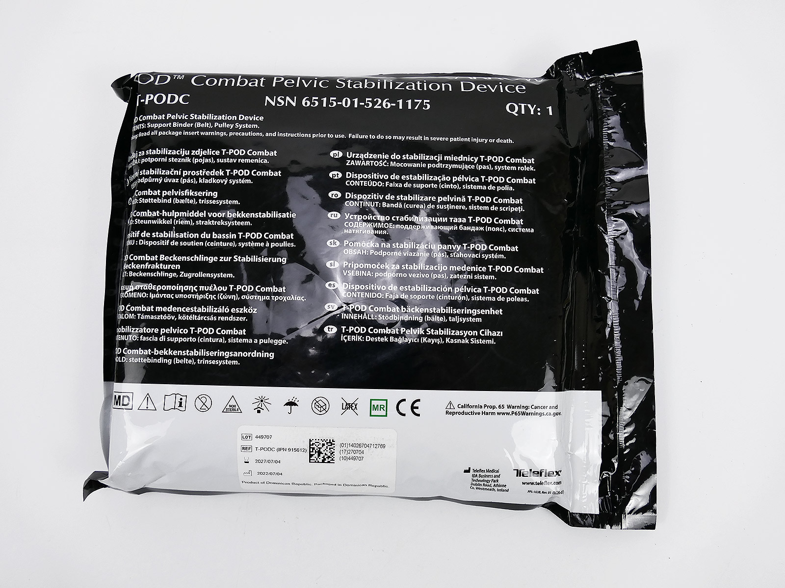 P1589550 ARROW T-POD™ Beckenschlinge T-PODC Trauma Pelvic Orthotic Device Combat Schwarz