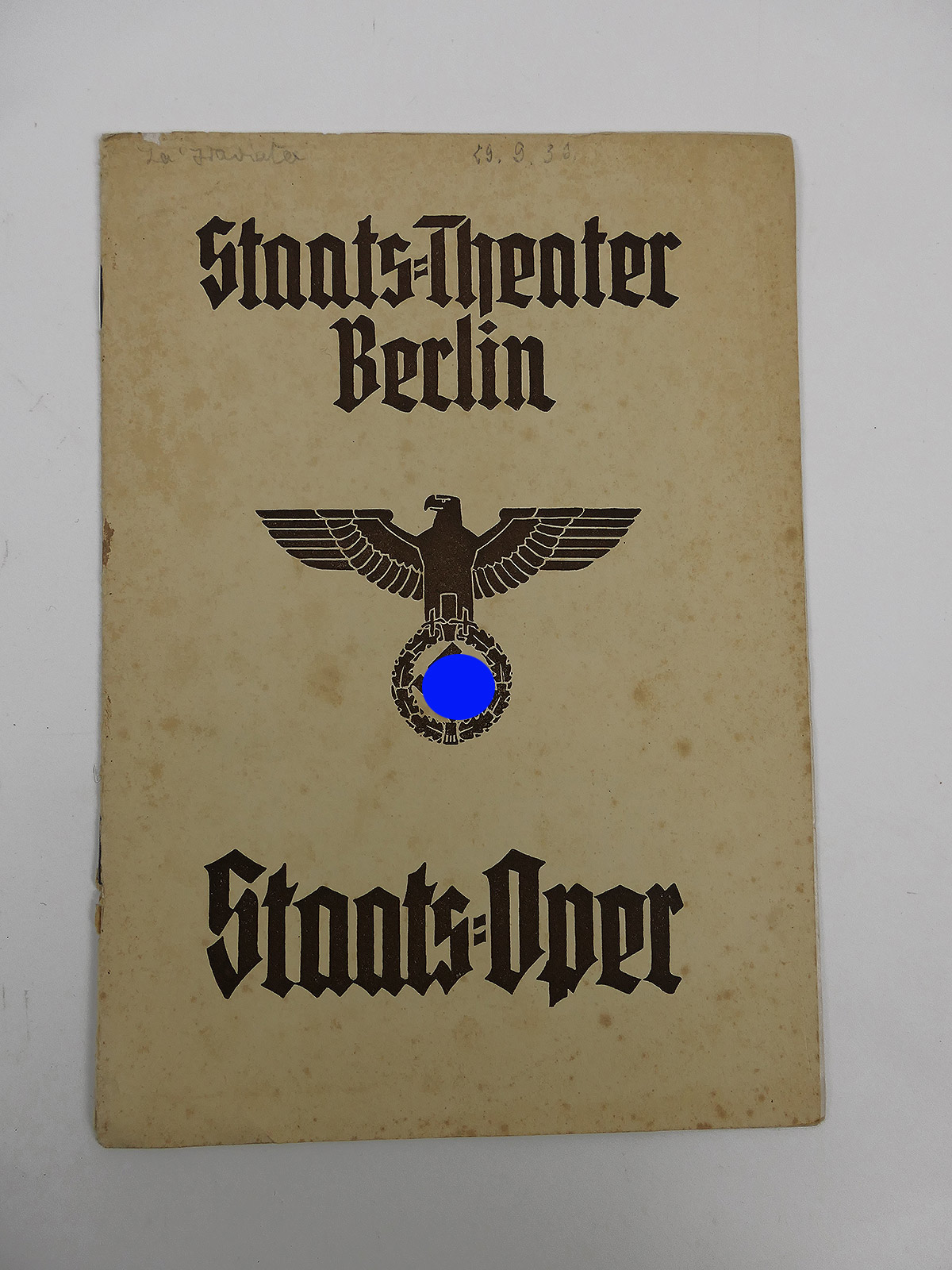 Deutsches Reich Programmheft Oper Staatsoper Staatstheater Berlin La Traviata 1936