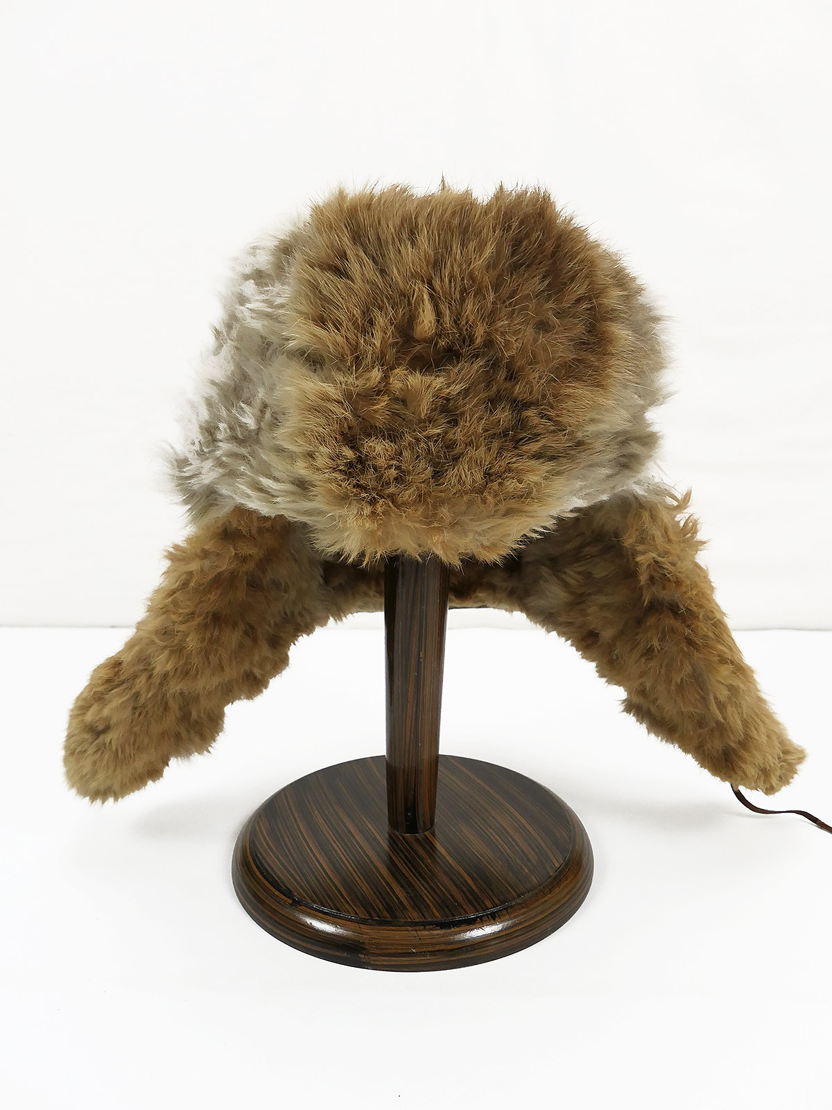 Einzelstück Wehrmacht Wintermütze Fellmütze Kaninchenfell Hasenfell Feldmütze Gr.56