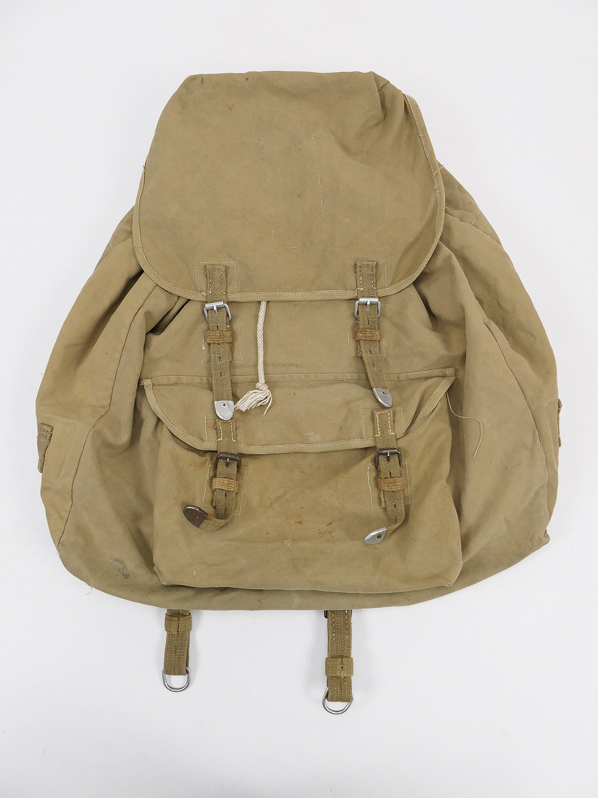 WW2 Luftwaffe Original Tropen Web Rucksack Afrikakorps mit Trägername
