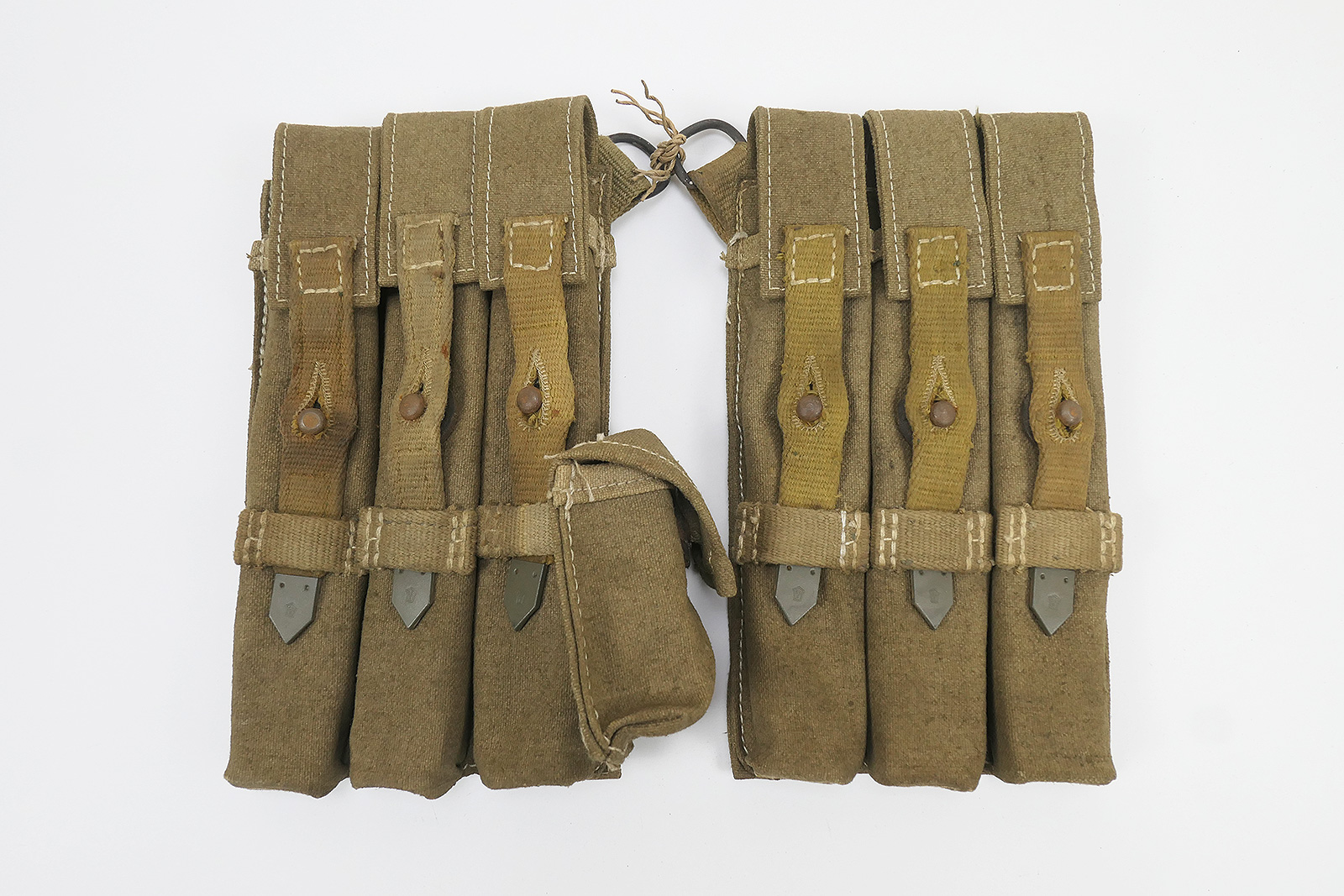 #8 Wehrmacht DAK Afrika Korps Paar MP 38/40 Magazintaschen MP38 MP40 Web Leinen Tasche