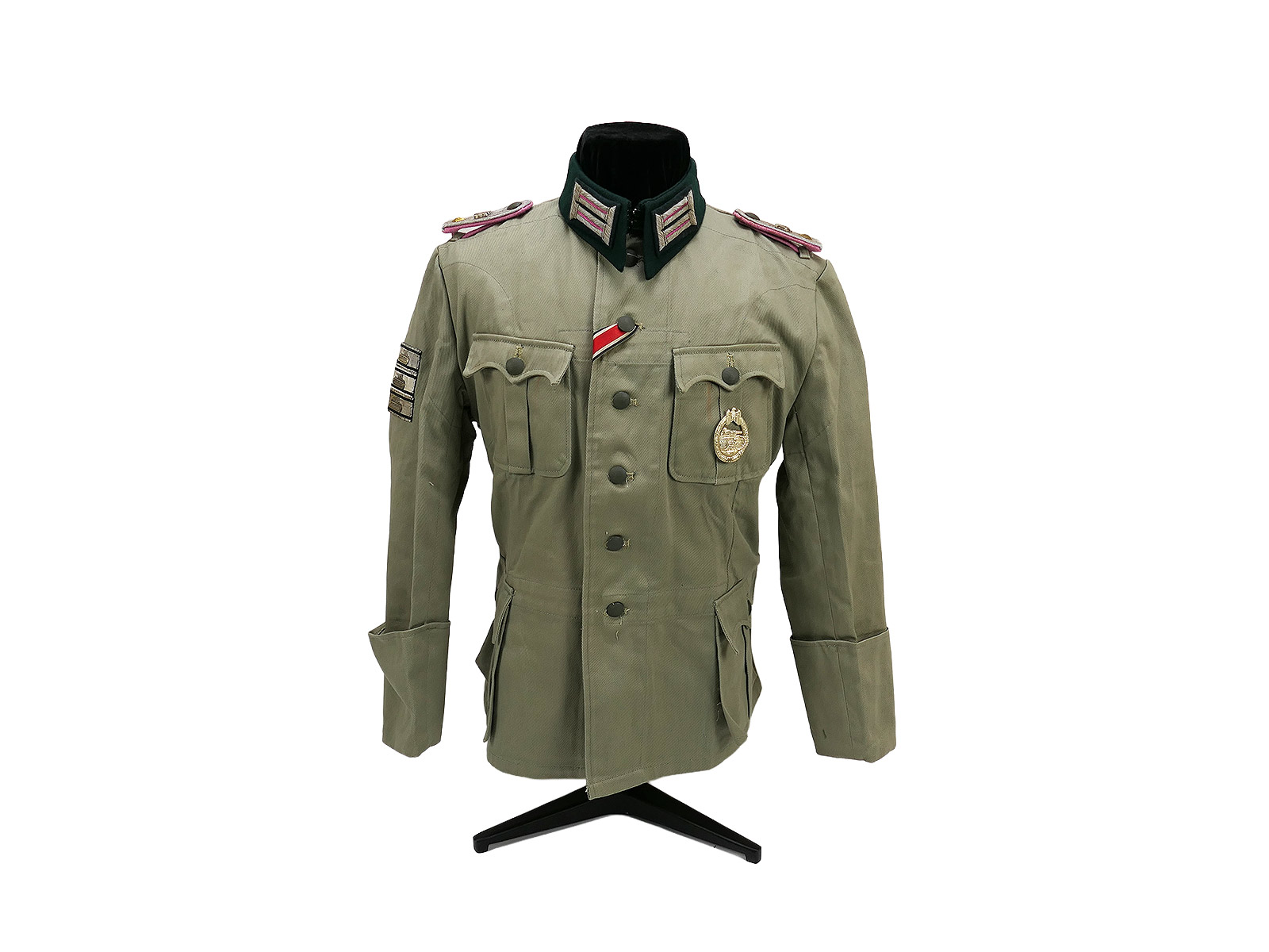 Wehrmacht M41 Offiziers Sommer Feldbluse Uniform Oberleutnant Panzerzug