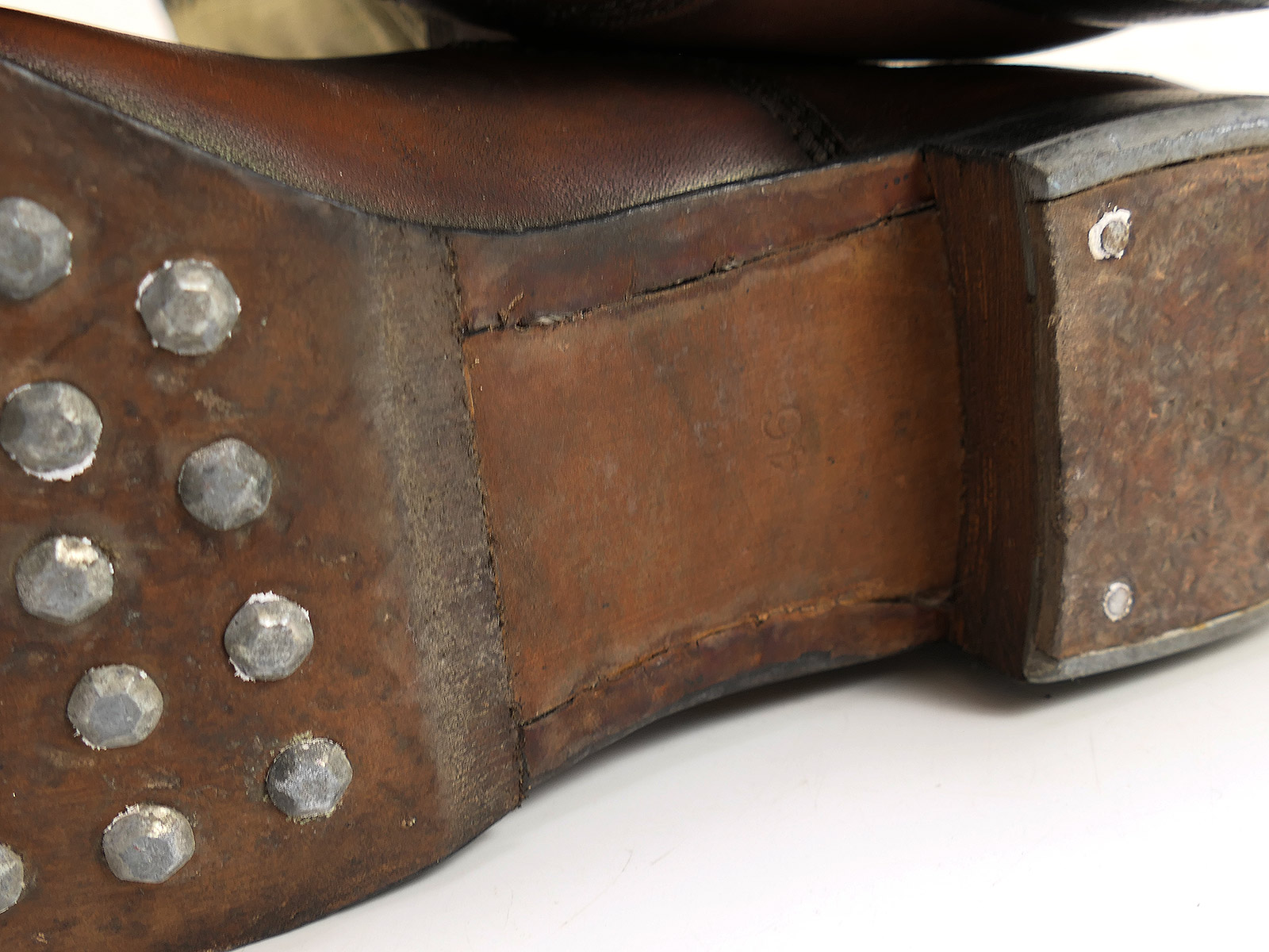 Einzelpaar - Wehrmacht DAK Tropenstiefel Hoch Afrikakorps Stiefel Gr.46 COLLECTION BATTLE WORN