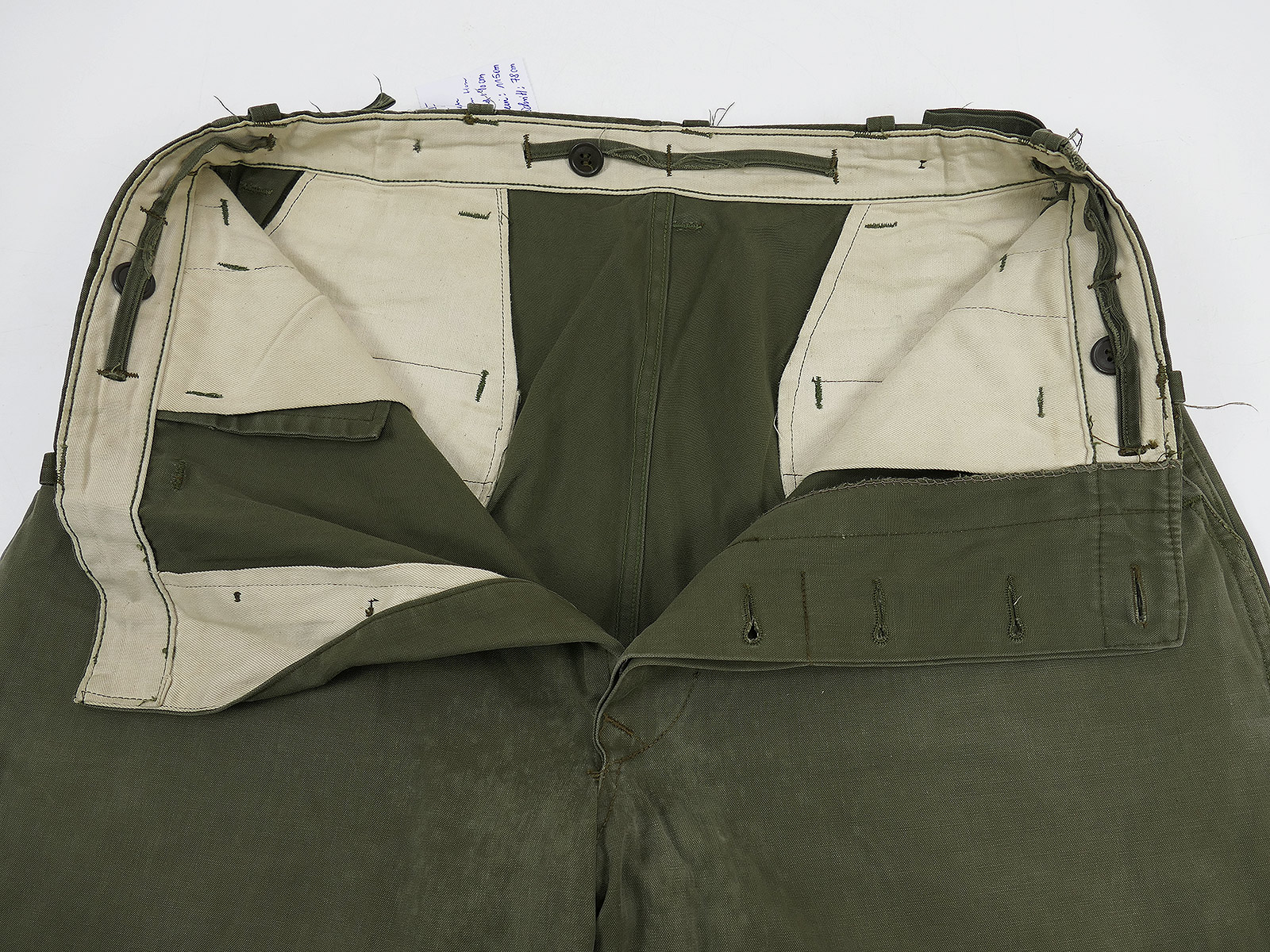 #B Einzelstück Type US WW2 Vintage M43 Trousers M1943 Feldhose Collection BATTLE WORN