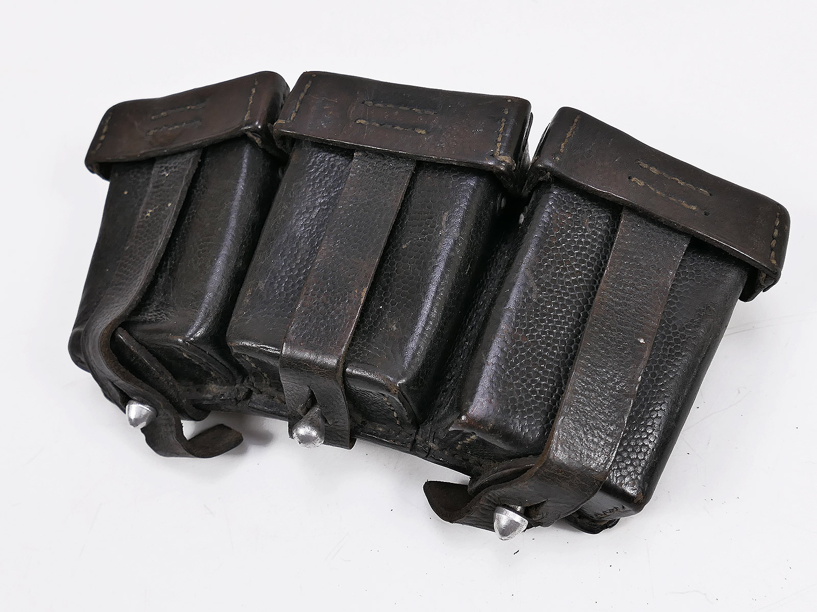 Einzelstück - Wehrmacht K98 3er Patronentasche BRAUN ORIGINAL mit Hersteller 1936 COLLECTION