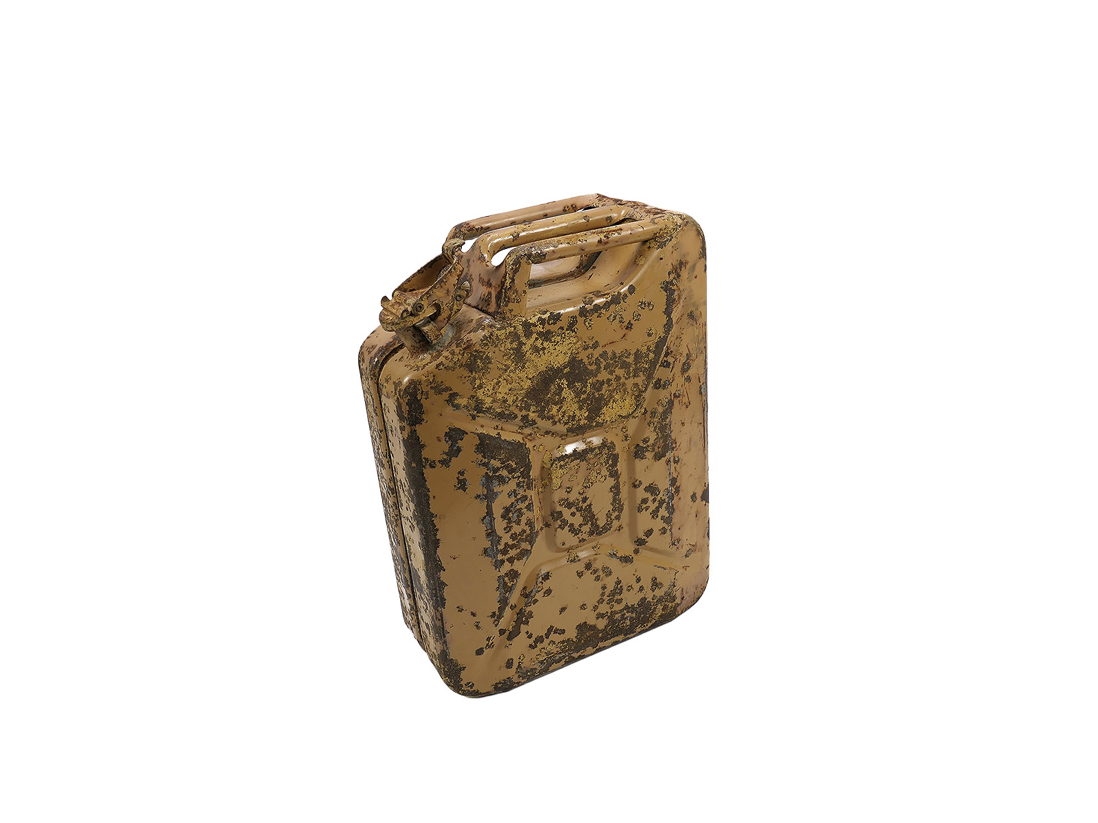 Original Wehrmacht Kraftstoff Kanister 1940? Einheitskanister 20L Tropen / Dunkelgelb