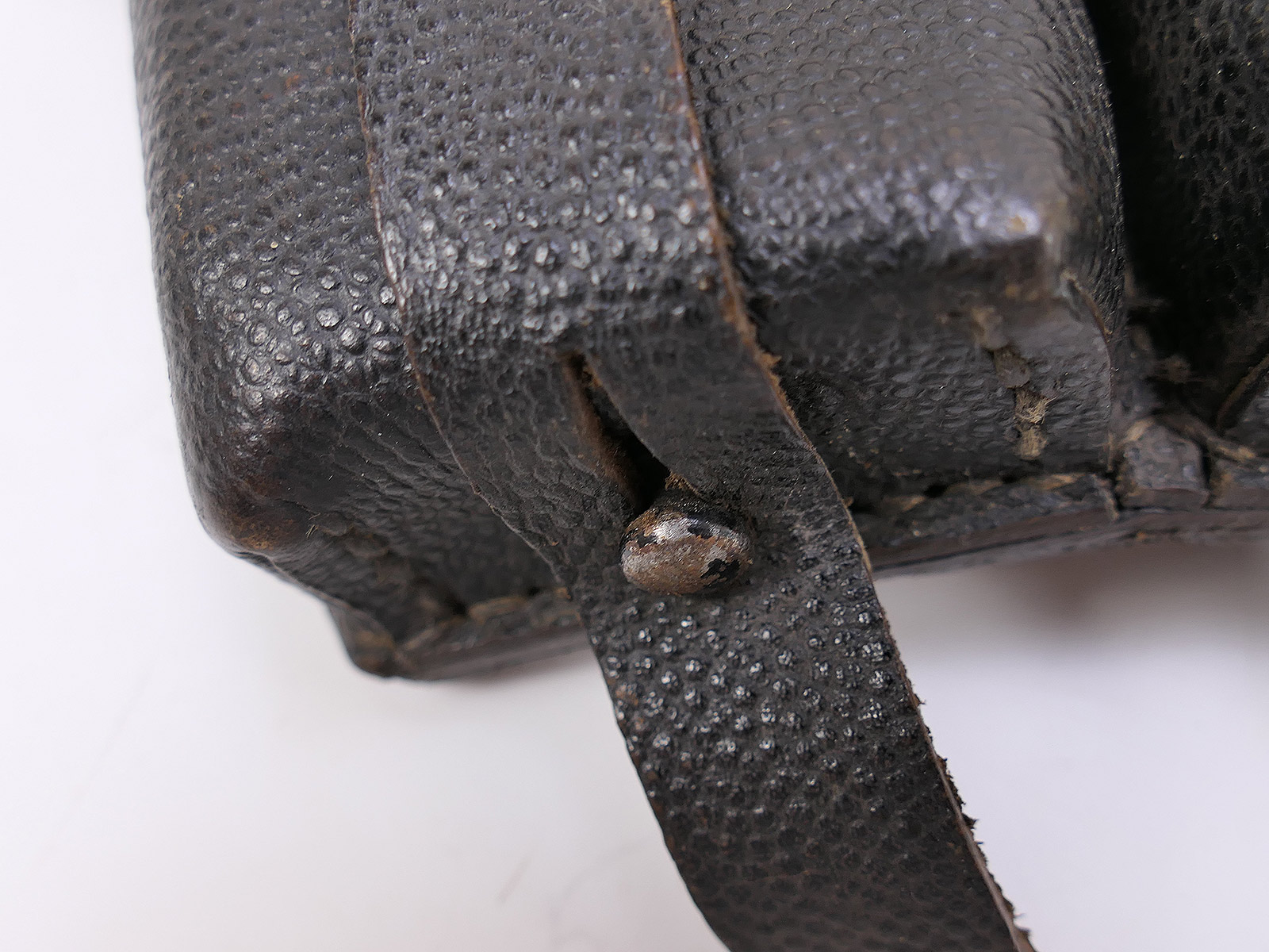 Einzelstück - Wehrmacht K98 3er Patronentasche schwarz ORIGINAL Rbnr. COLLECTION
