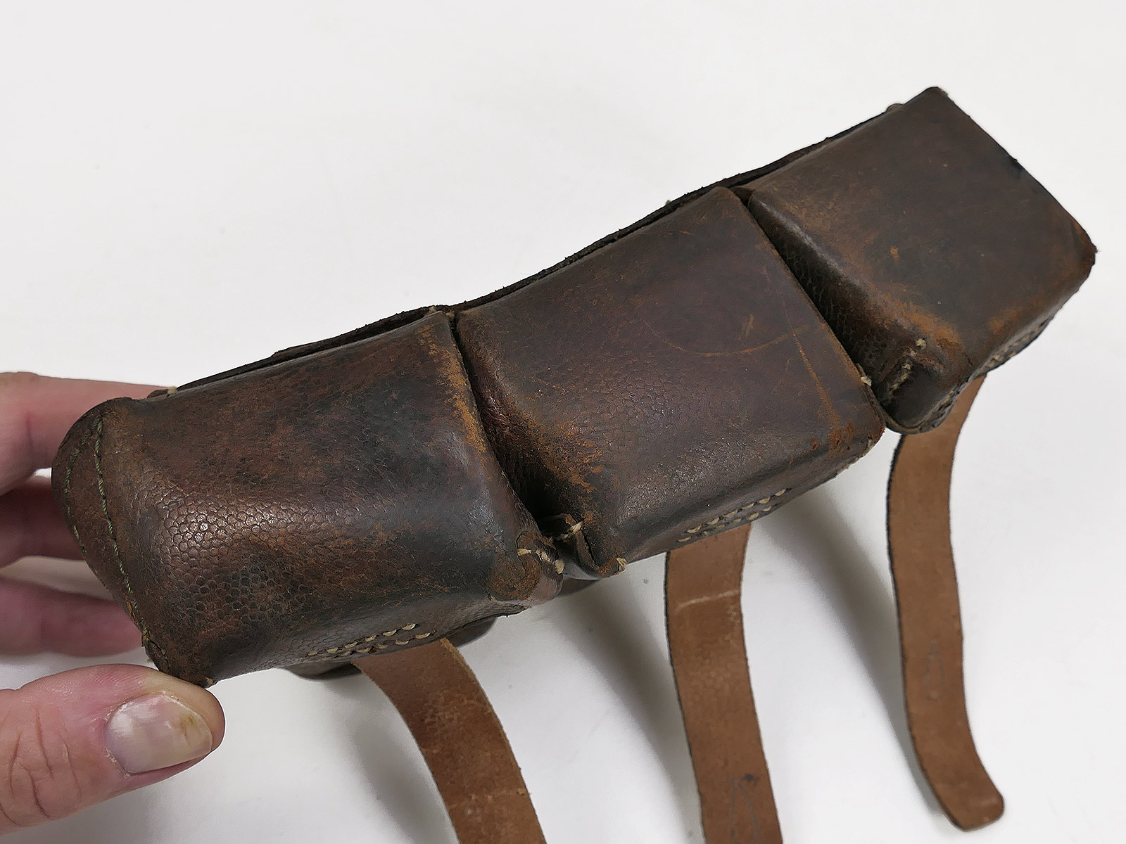 2x Ersatzteilträger Original WK1 Patronentasche Bastlerstücke unvollständig COLLECTION BATTLE WORN