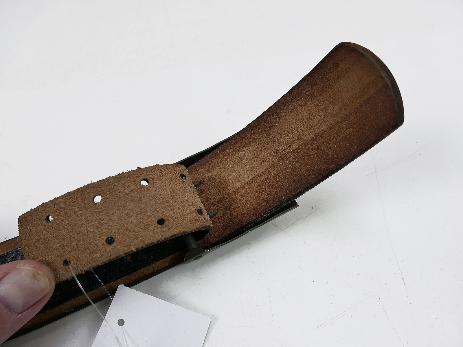 Einzelstück WK1 Preußen Koppel / Koppelriemen Lederkoppel 110cm mit Koppelschloss Gott mit uns