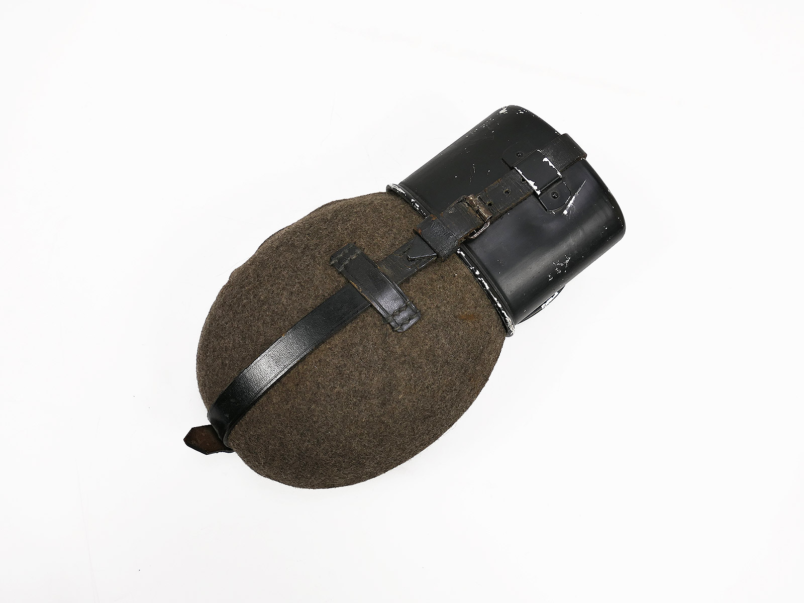 Original Feldflasche 1957 Polizei mit Alu Becher baugleich Wehrmacht Wasserflasche  SAMMLUNG 