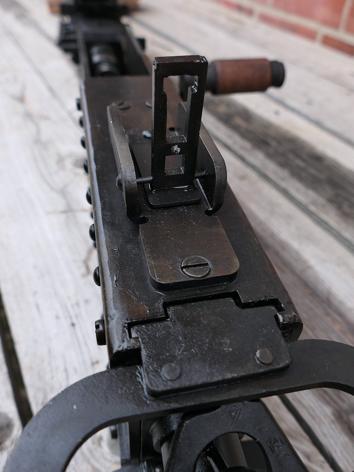 #A Browning Machine Gun MG Cal. 50 M2 Jeep Lafette Tripod - Modell - 1:1 Metall Nachbau Lauf zerlegbar