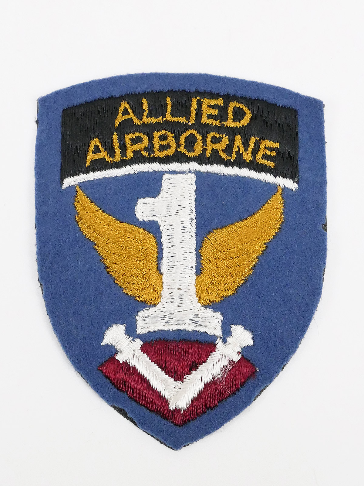 P1657953 WK2 US Patch Original Abzeichen WW2 American Allied Airborne auf Filz Maschinengestickt