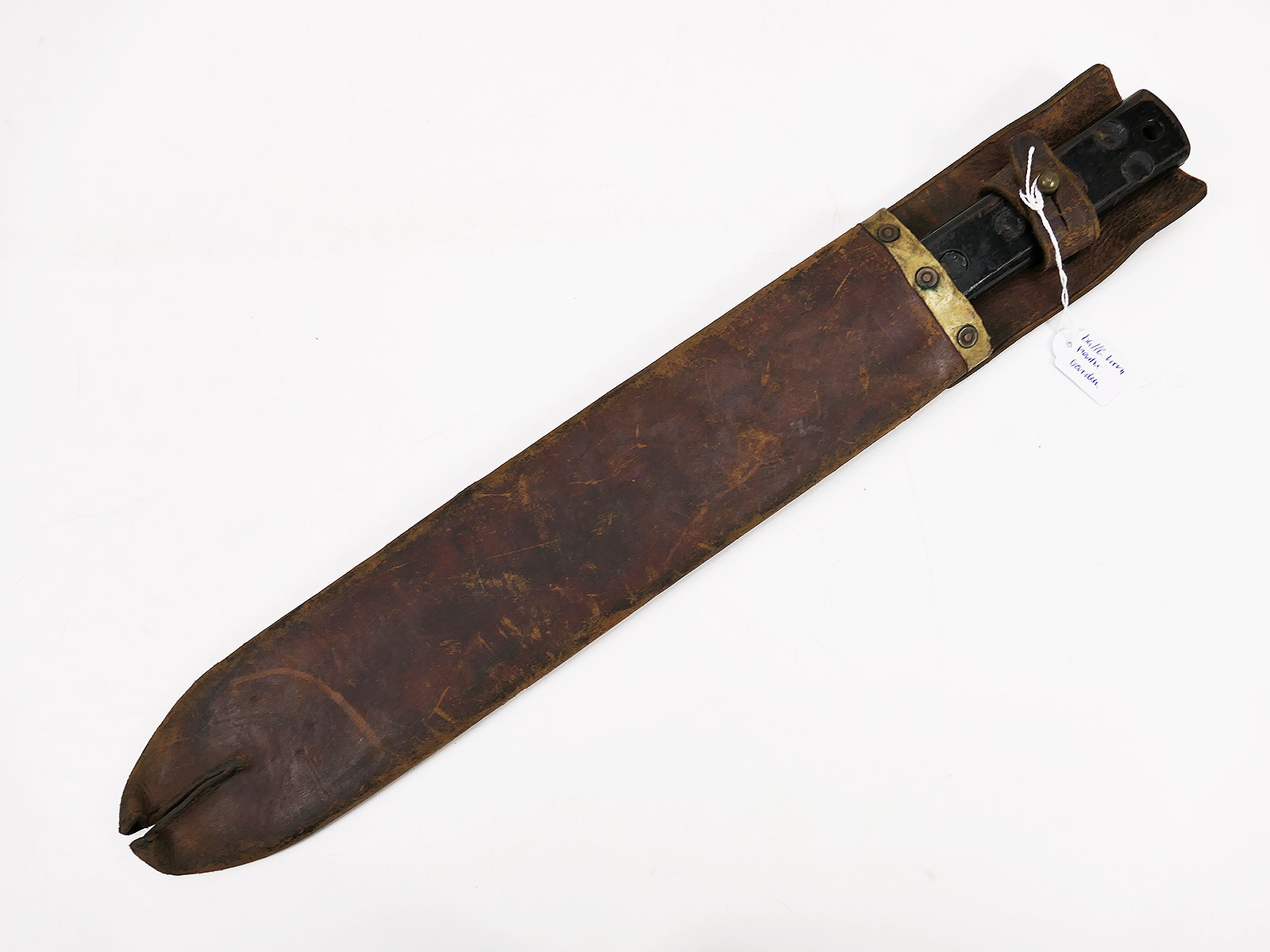 British Army GB WW2 Machete J.J.B. 1943 mit Leder Scheide BATTLE WORN COLLECTION
