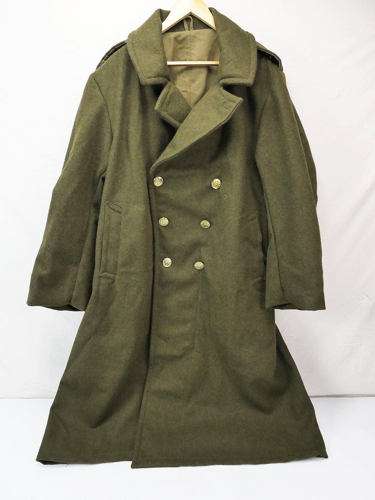 P1034852 US Army WW2 Winter Mantel Men's Wool Trench Coat Melton