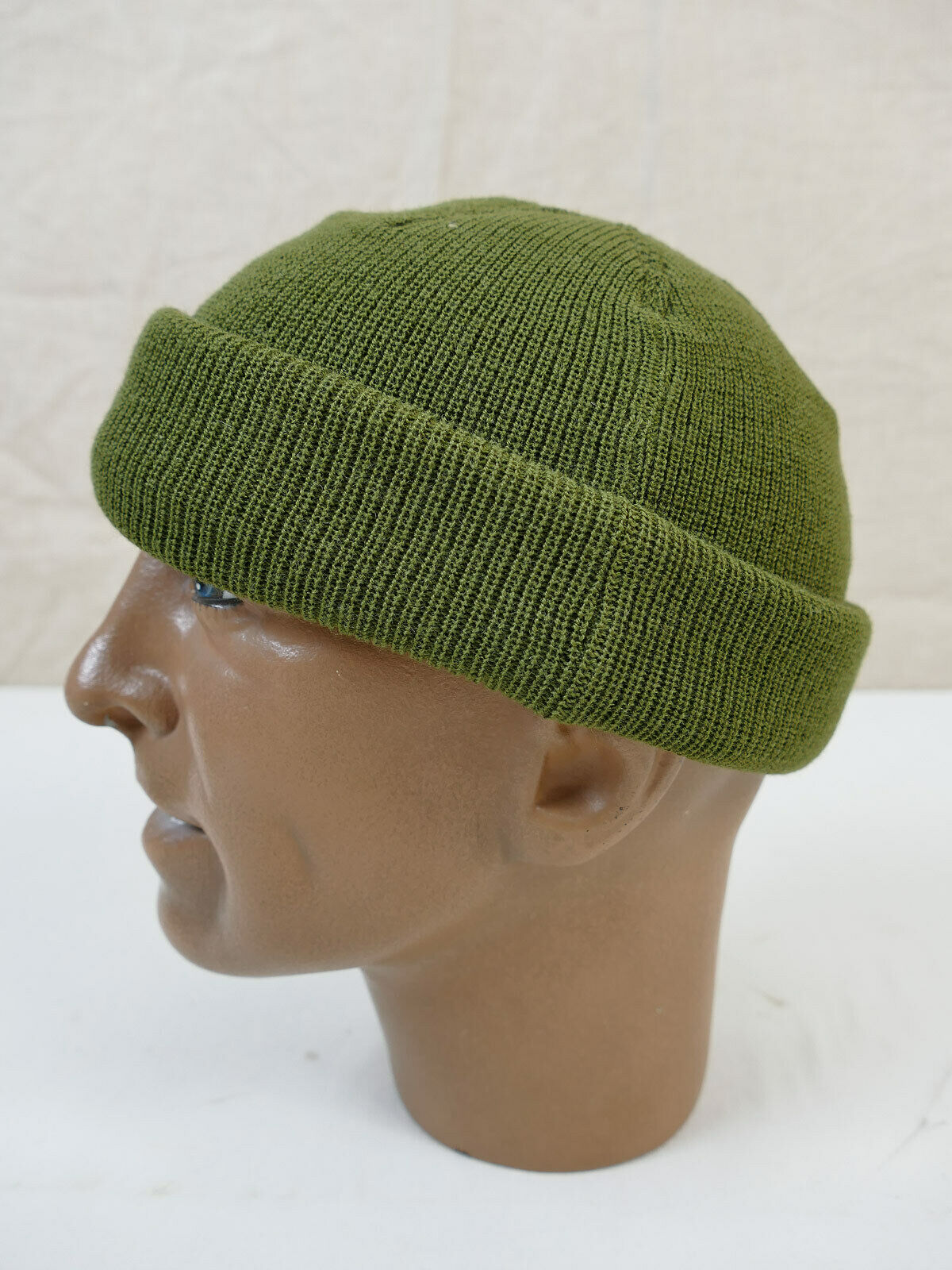 US ARMY WW2 A4 Mechanic wool cap Mechaniker Strickmütze oliv Mütze Jeep Gr. M Medium