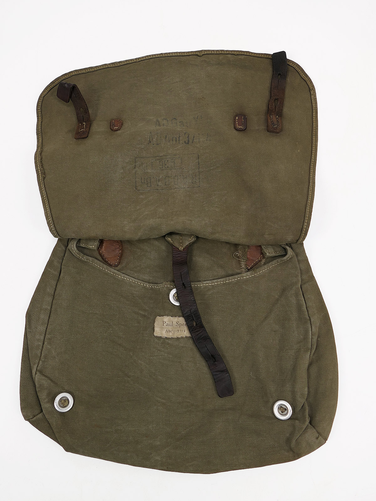 WW2 Original  Brotbeutel RAD 1936 ? Reichsarbeitsdienst mit Namensetikett COLLECTION
