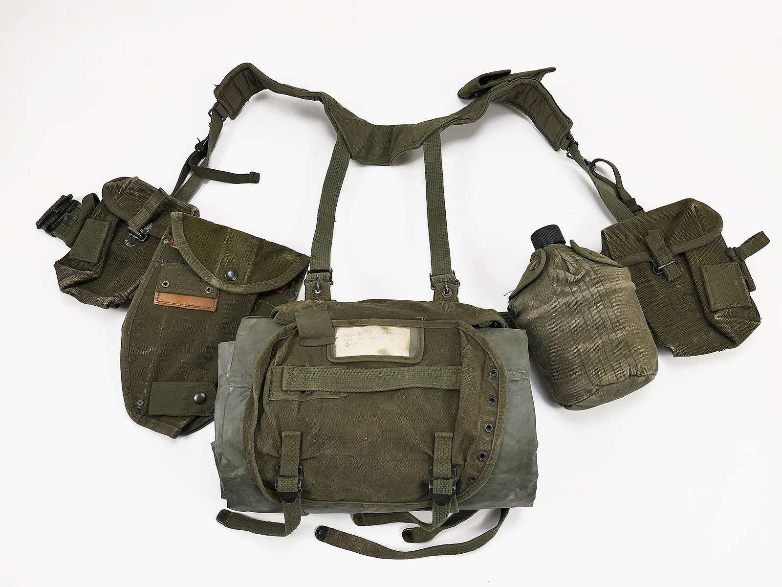 #NN/ US Army Vietnam Sturmgepäck M-1956 Pack - Pistol Belt Bags Mag Pouches Buttpack PONCHO Suspenders