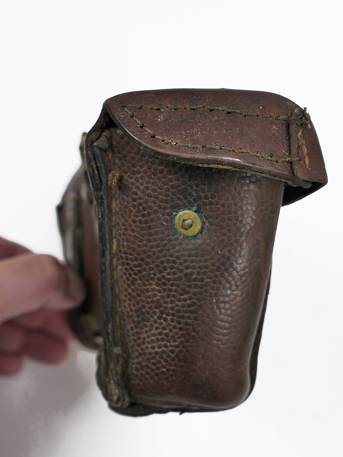 WW1 Original WK1 Patronentasche 1914 1 Verschlußriemen fehlt COLLECTION BATTLE WORN