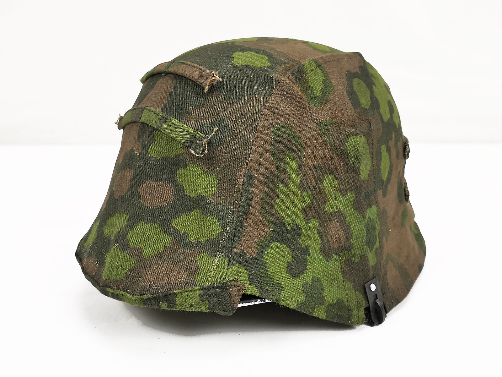 #H Eichenlaub ZZ Stahlhelm Helmbezug Helmtarnbezug aus original Tarn Stoff