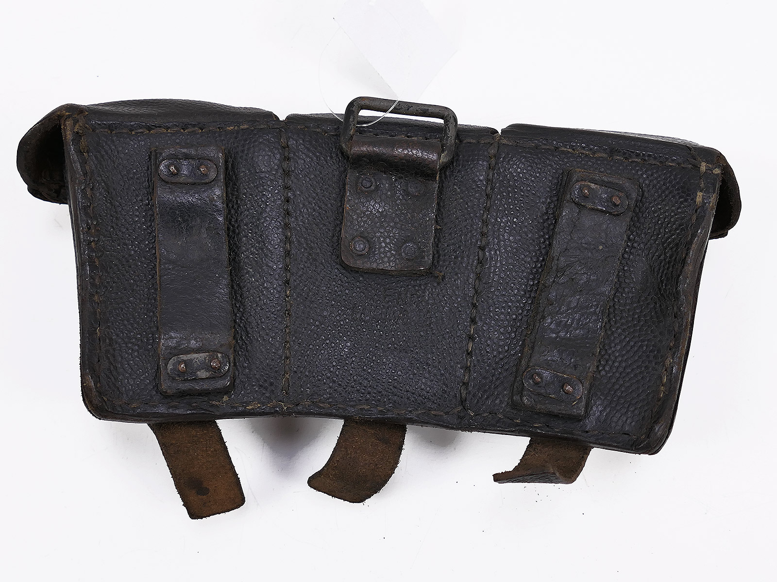 Einzelstück - Wehrmacht K98 3er Patronentasche schwarz ORIGINAL Rbnr. COLLECTION