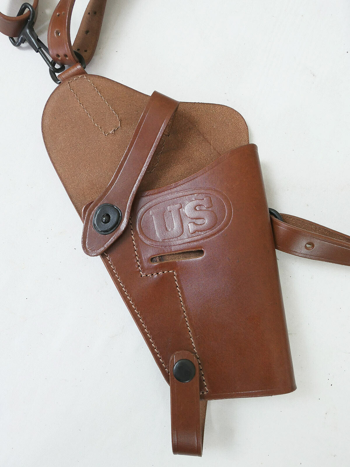 US Colt 45 Pistolen Holster M7 Leder braun Lederholster Goverment Schulterholster
