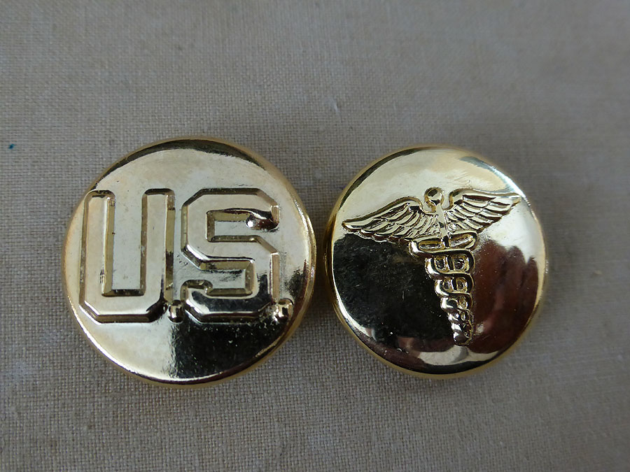 5420-2 US ARMY Collar disc Kragenabzeichen Medical Corps