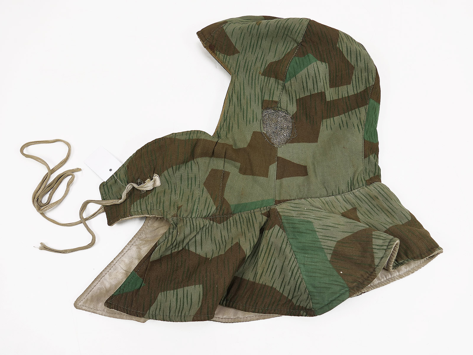 Original WK2 Wehrmacht Winterkopfhaube Splittertarn / weiß wendbar Kopfhaube Winterwendejacke COLLECTION