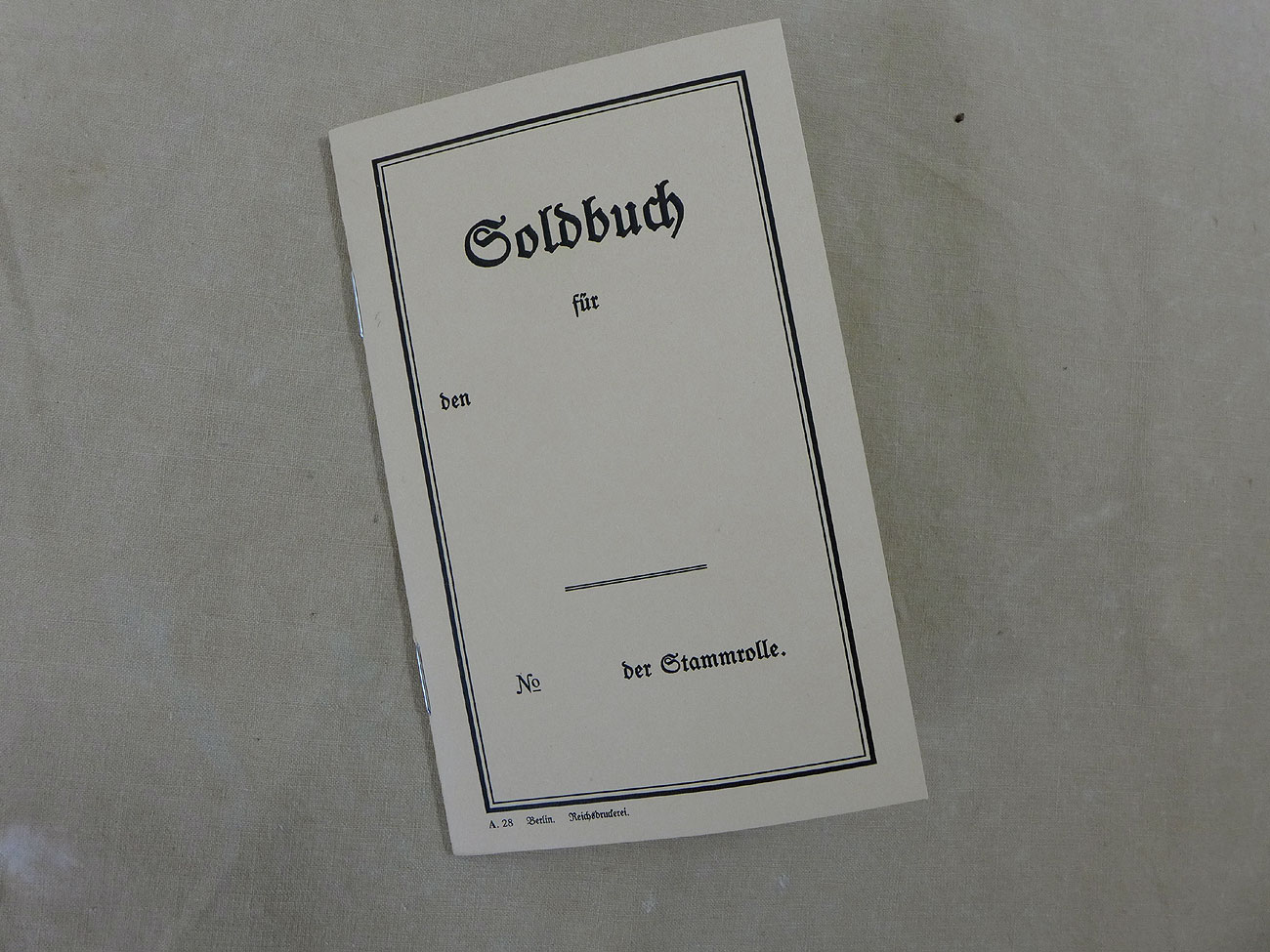 Soldbuch Soldat 1.Weltkrieg 1914-18